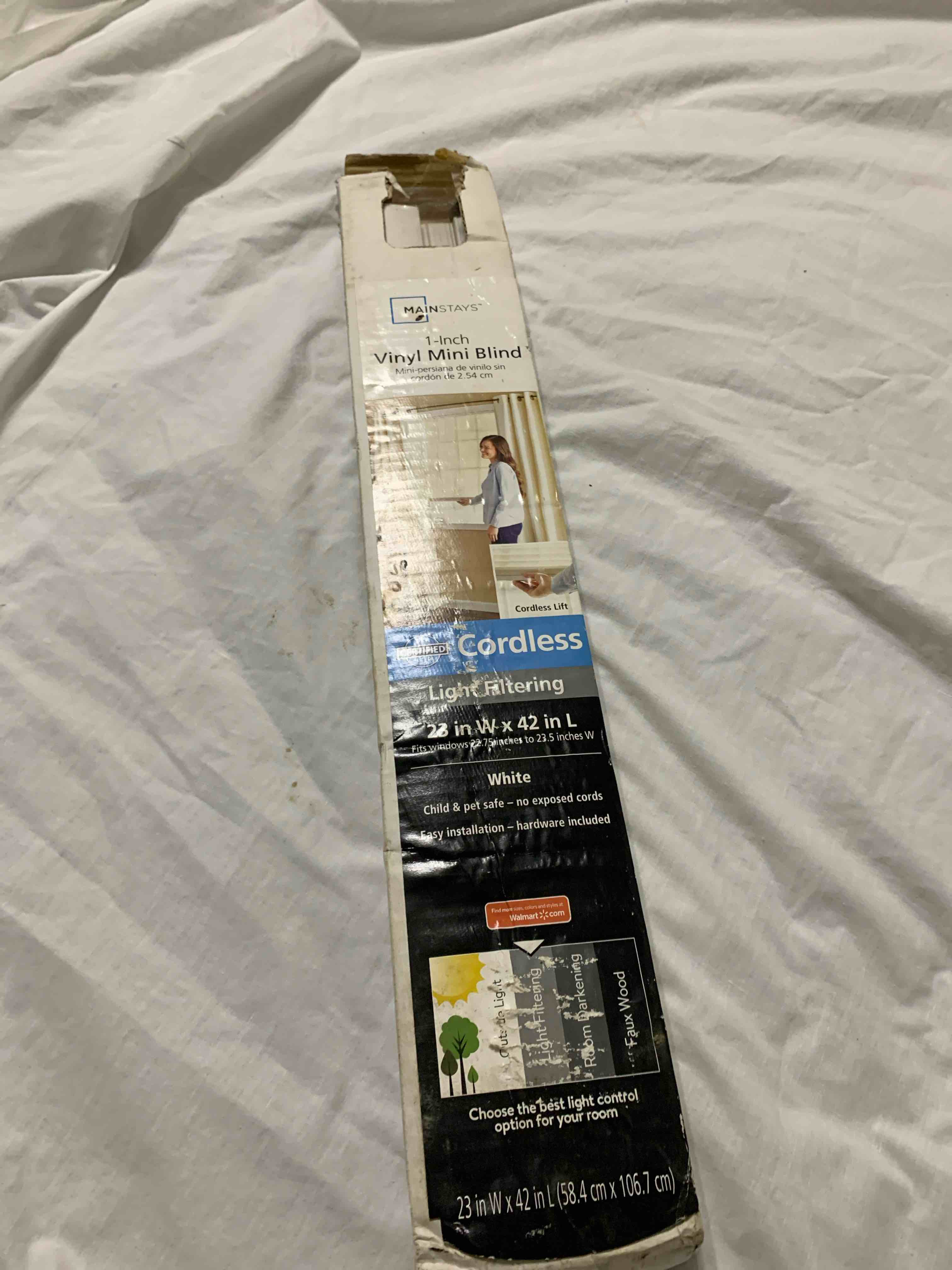 cordless 1” vinyl mini blind 