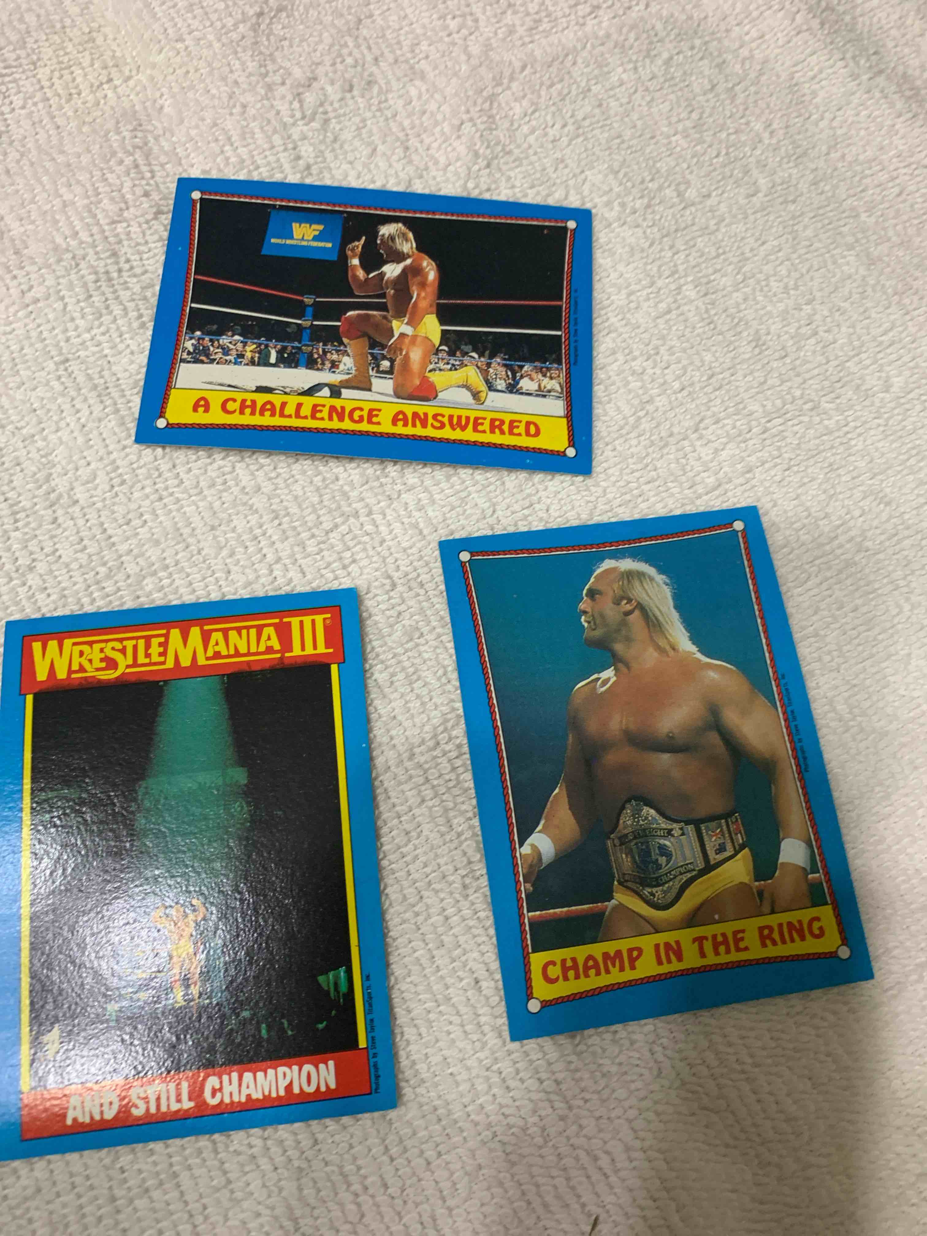 3 - 1987 Topps WrestleMania 3, Hulk Hogan Cards