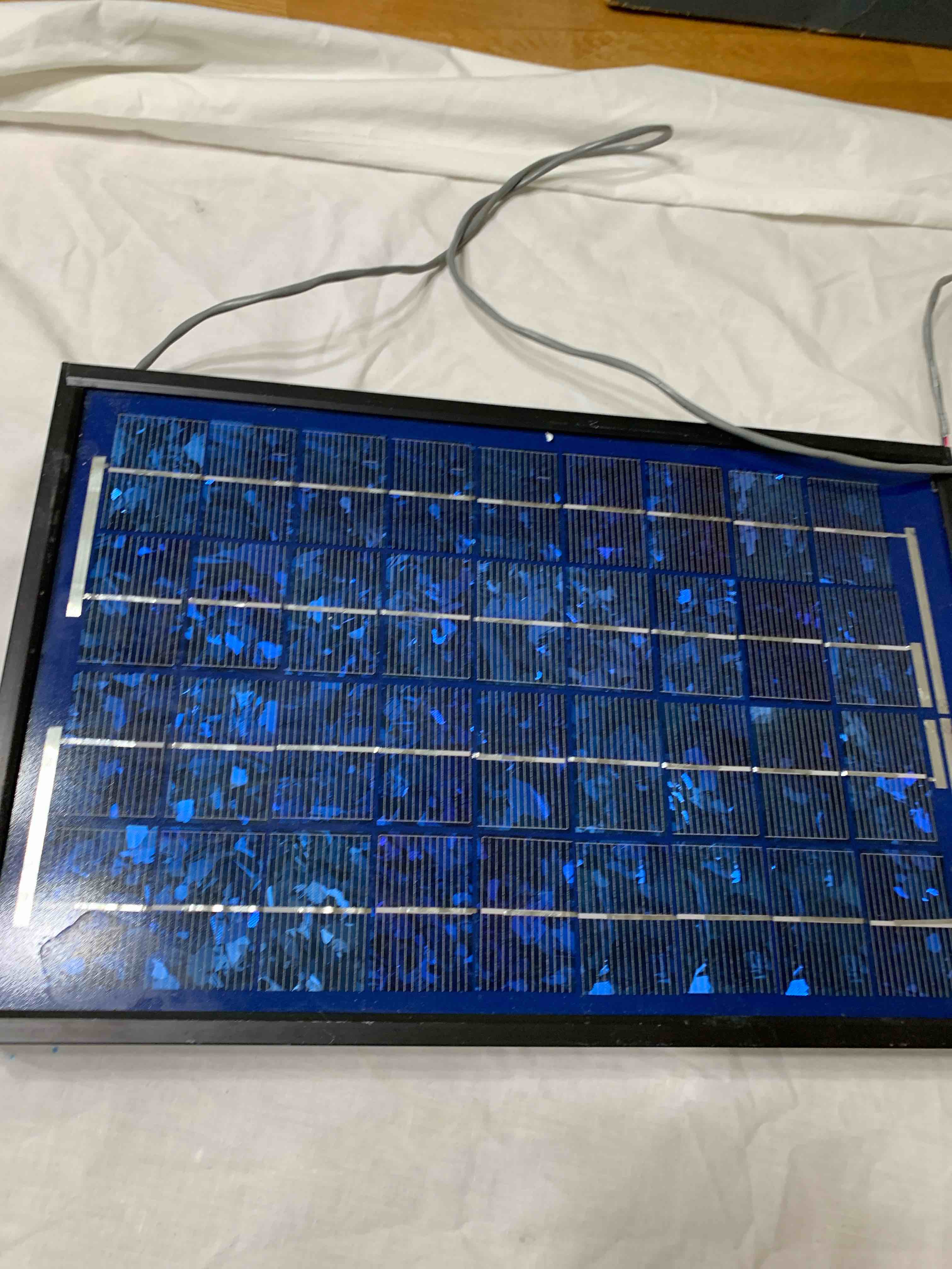 solar panel, 10-3/4” x 16-3/4”