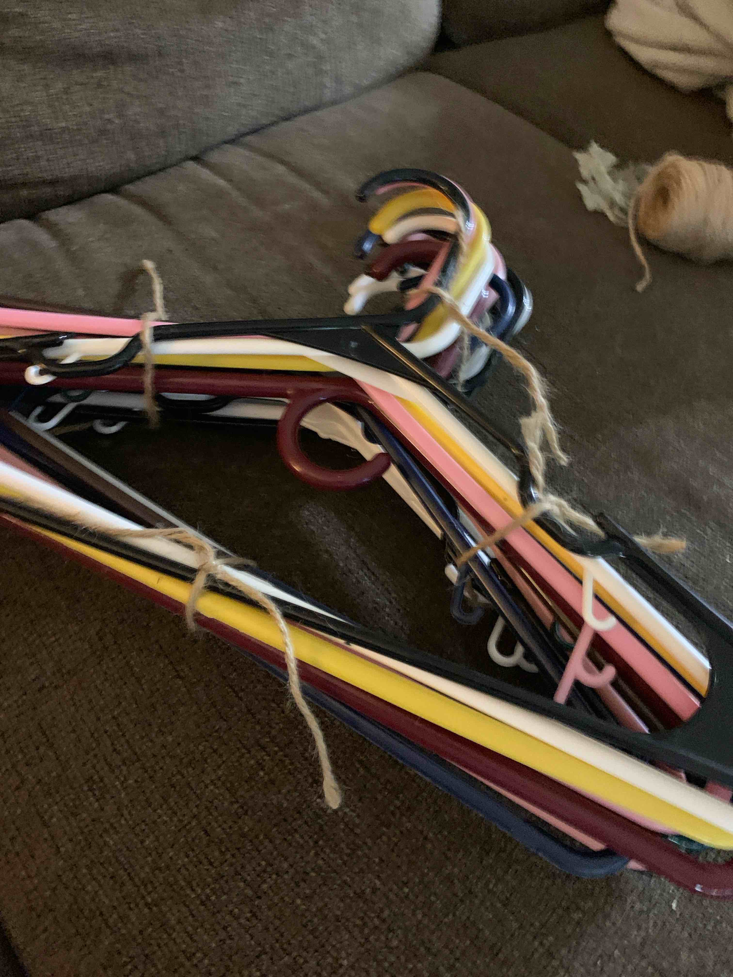 lot of 20 - plastic clothes hangers 