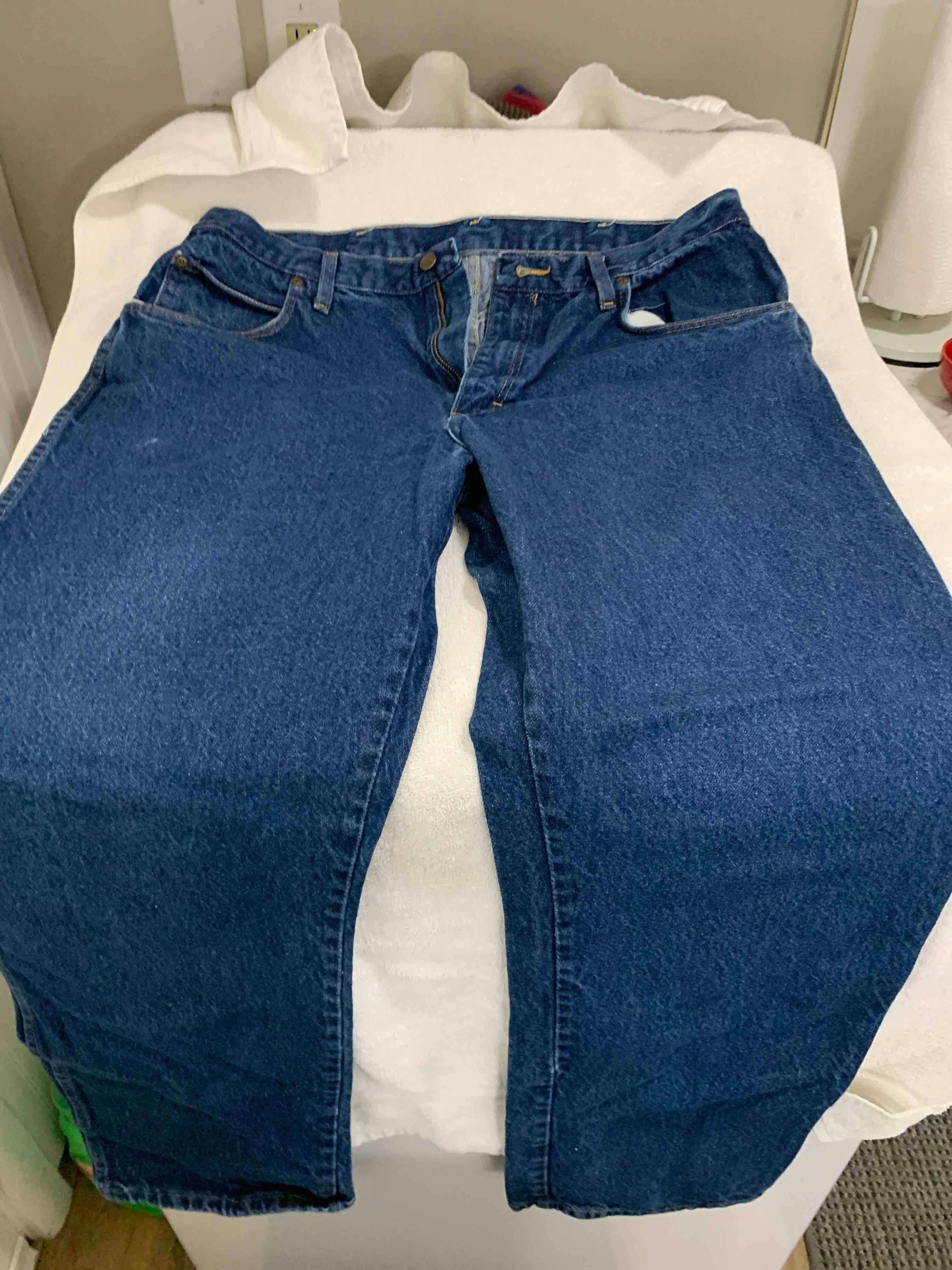 men’s red kap jeans, size 38x32
