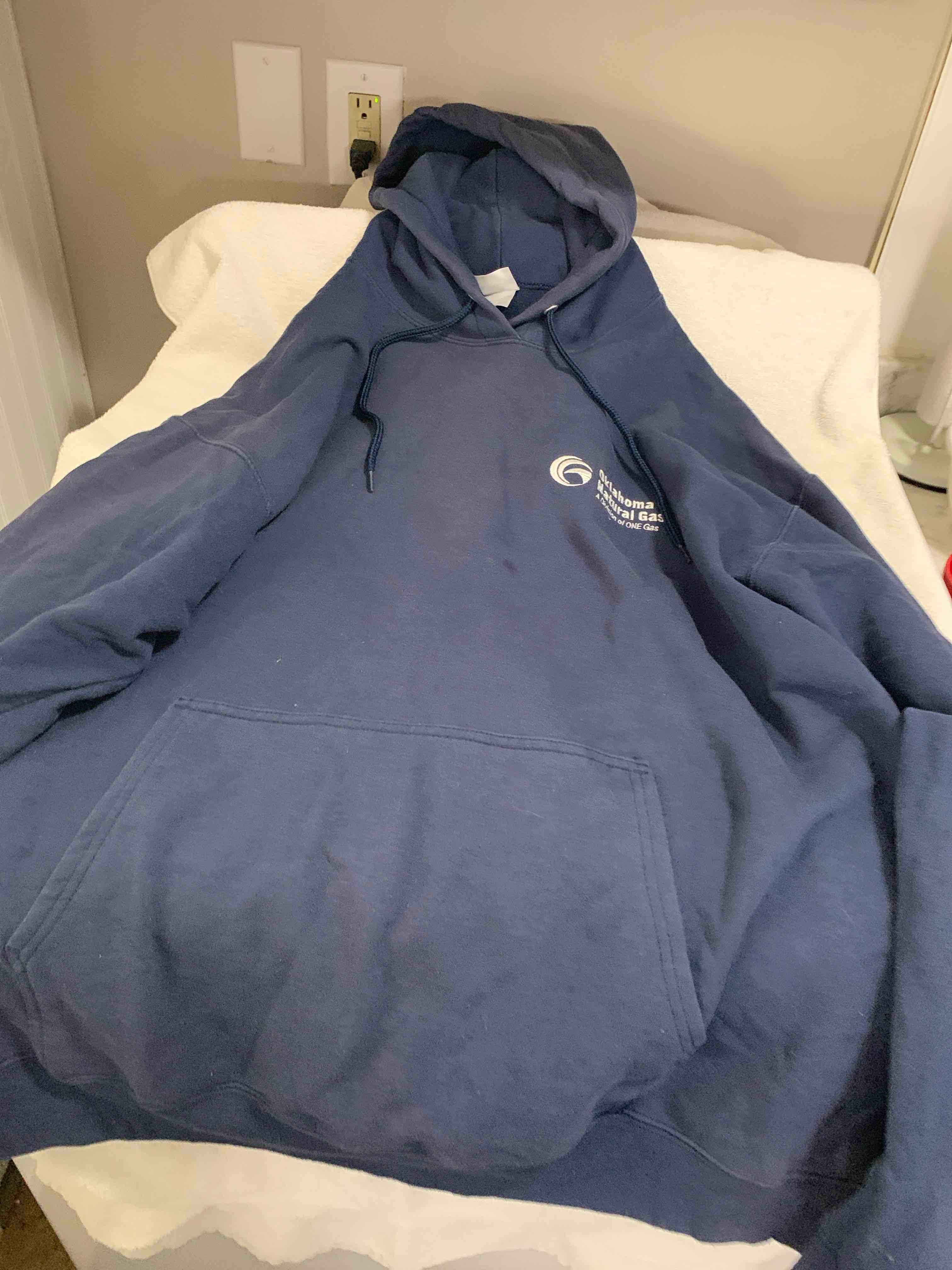 Condition photo showing Good Condition for Blue Hoodie, 2XL