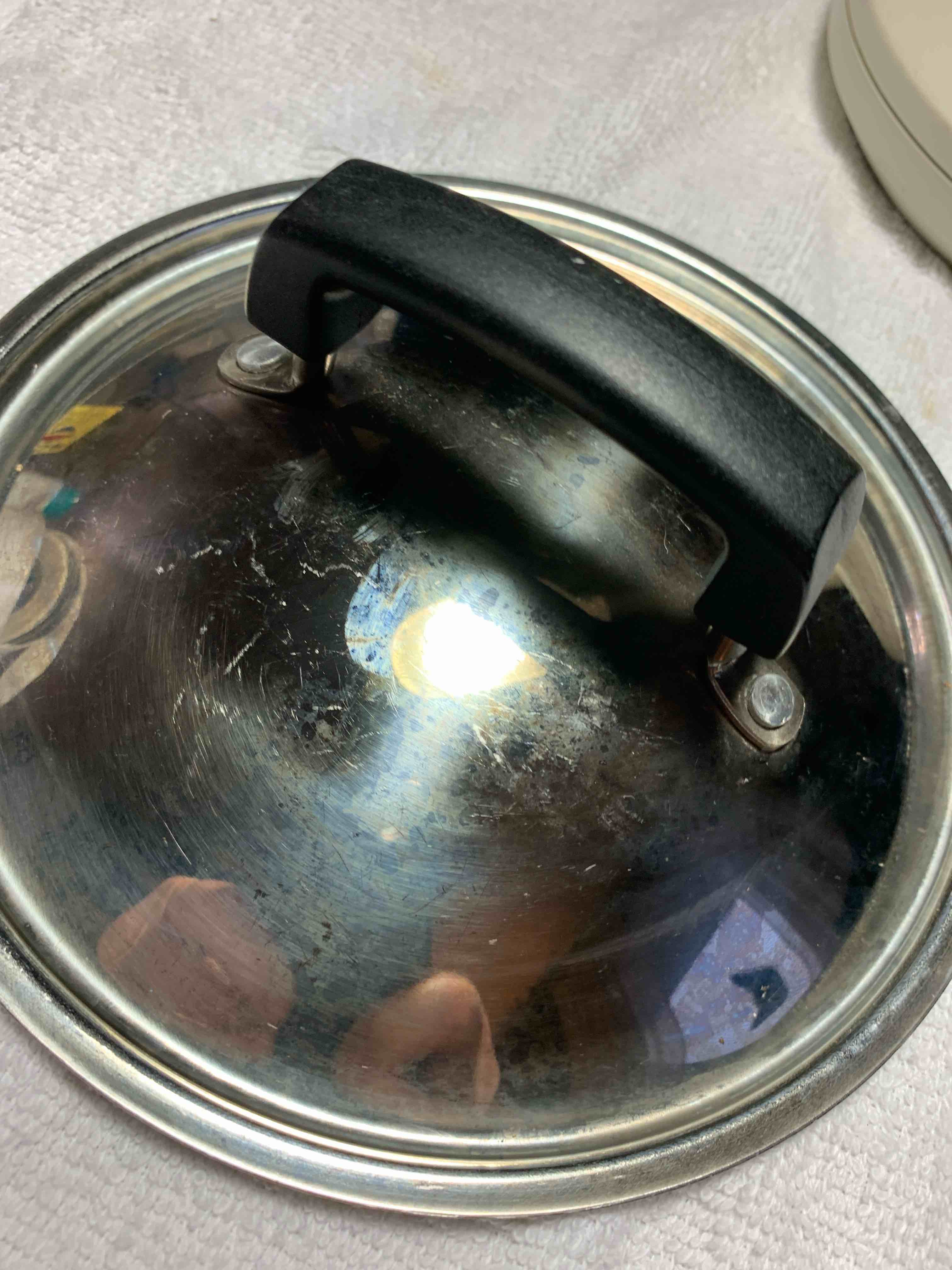 Condition photo showing Good Condition for Replacement Stainless Steel Pot Lid, 6-3/4” diameter 