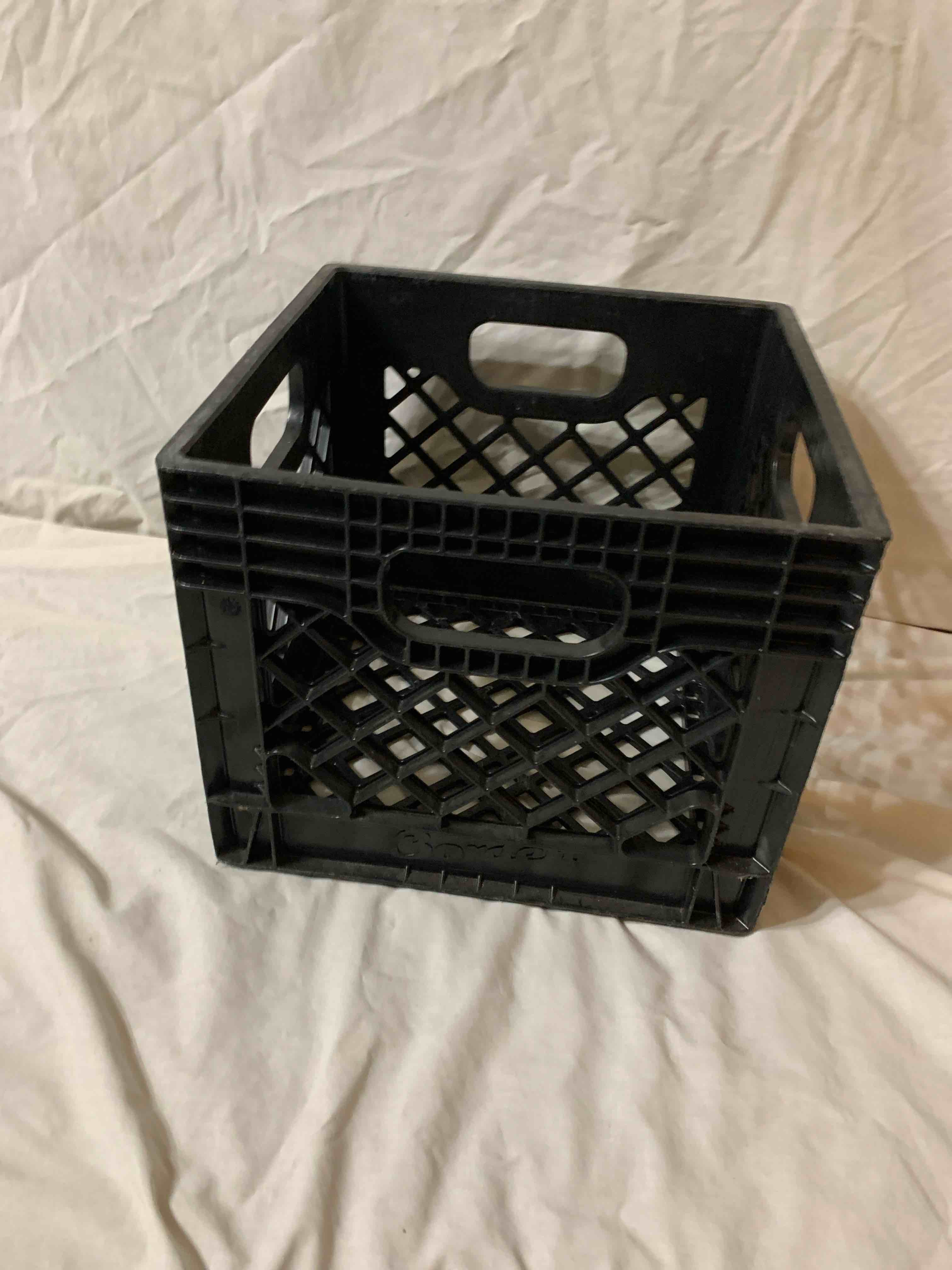 Condition photo showing Good Condition for Black Plastic Dairy Crate 