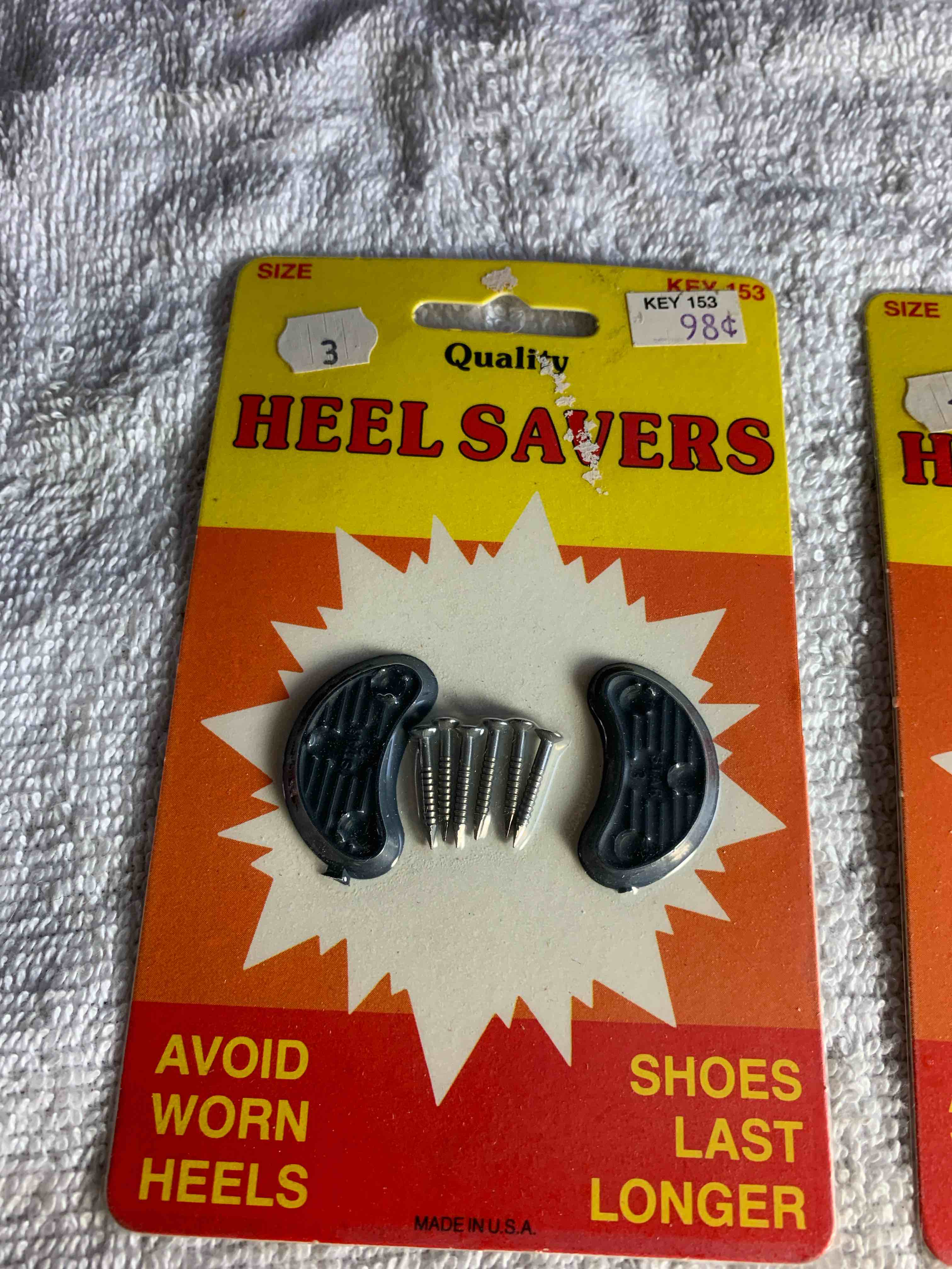 Condition photo showing New/Like New for 2- Packs of Vintage Shoe Heel Savers
