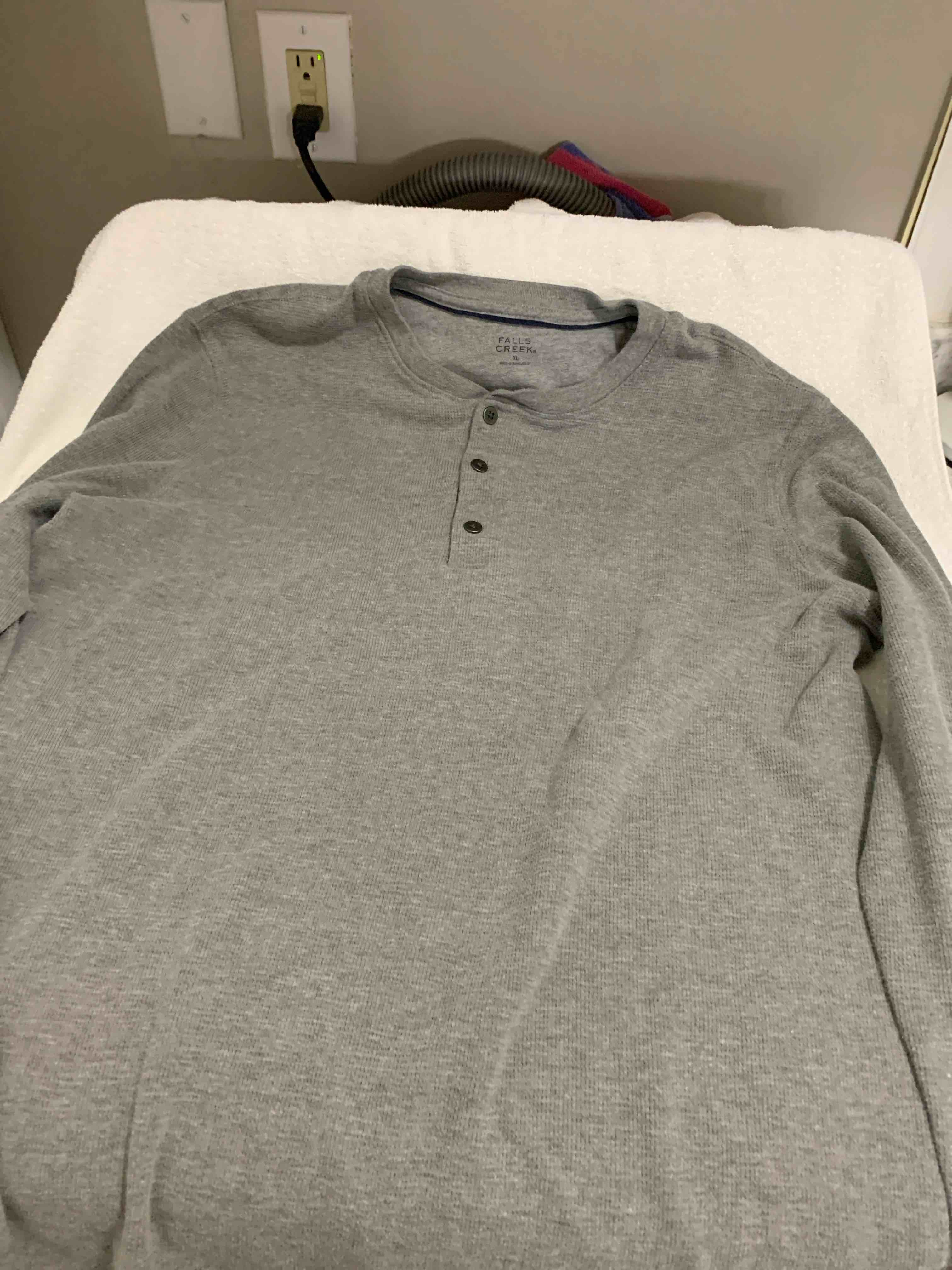 Condition photo showing Good Condition for Gray Long Sleeve Shirt, XL