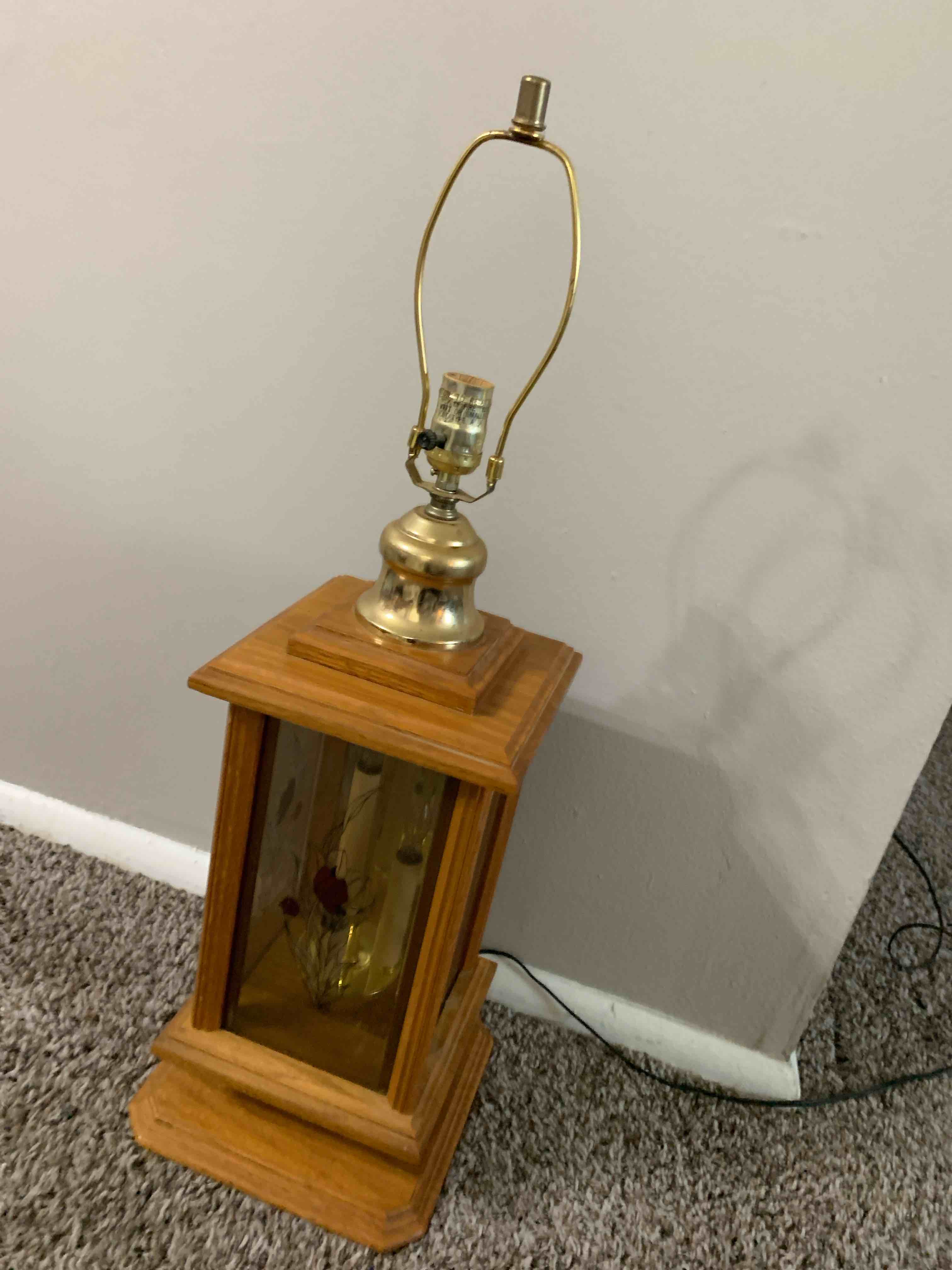 Vintage Wooden Table Lamp