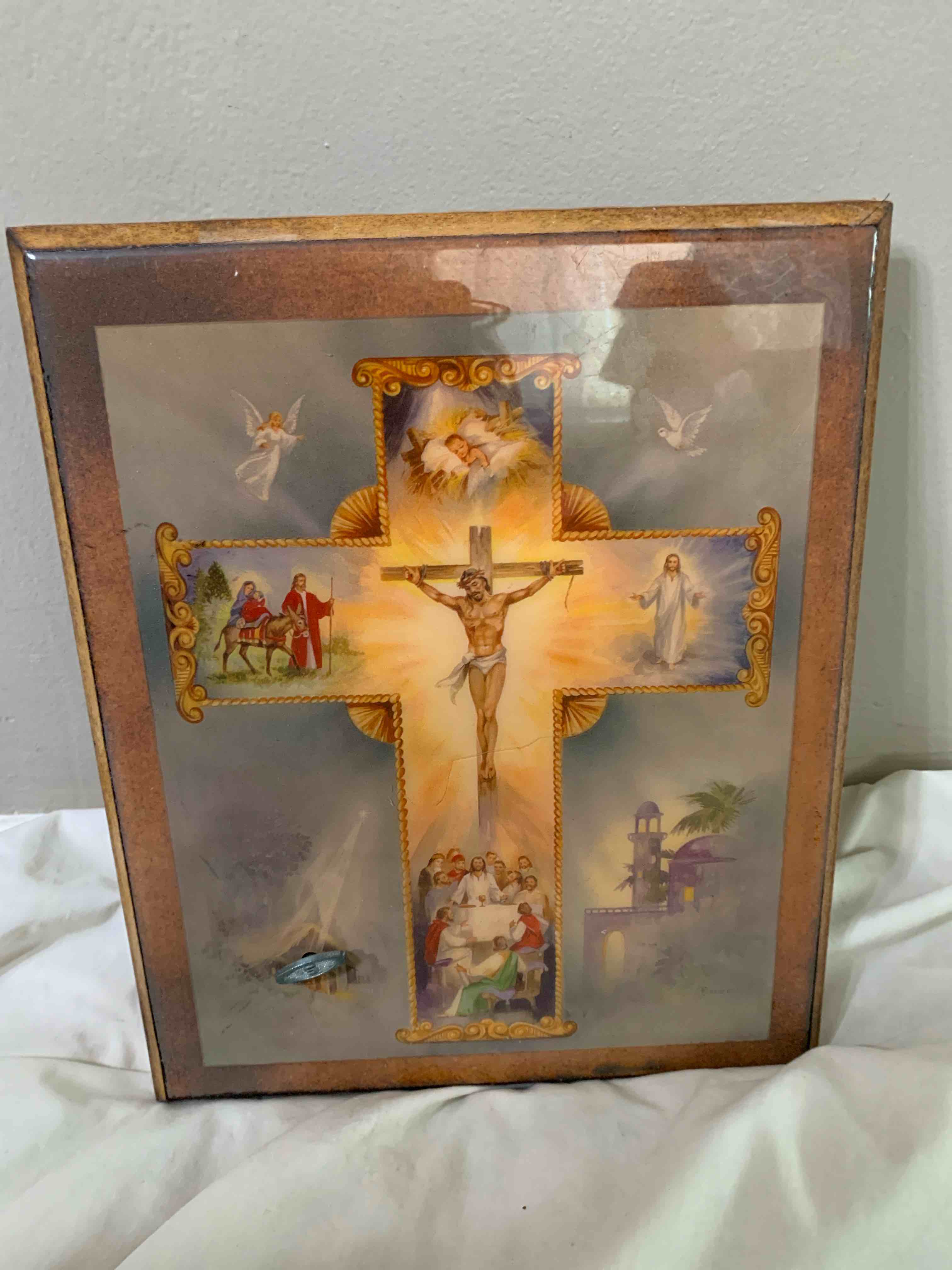 Inspirational Picture/ Music Box on Wood 