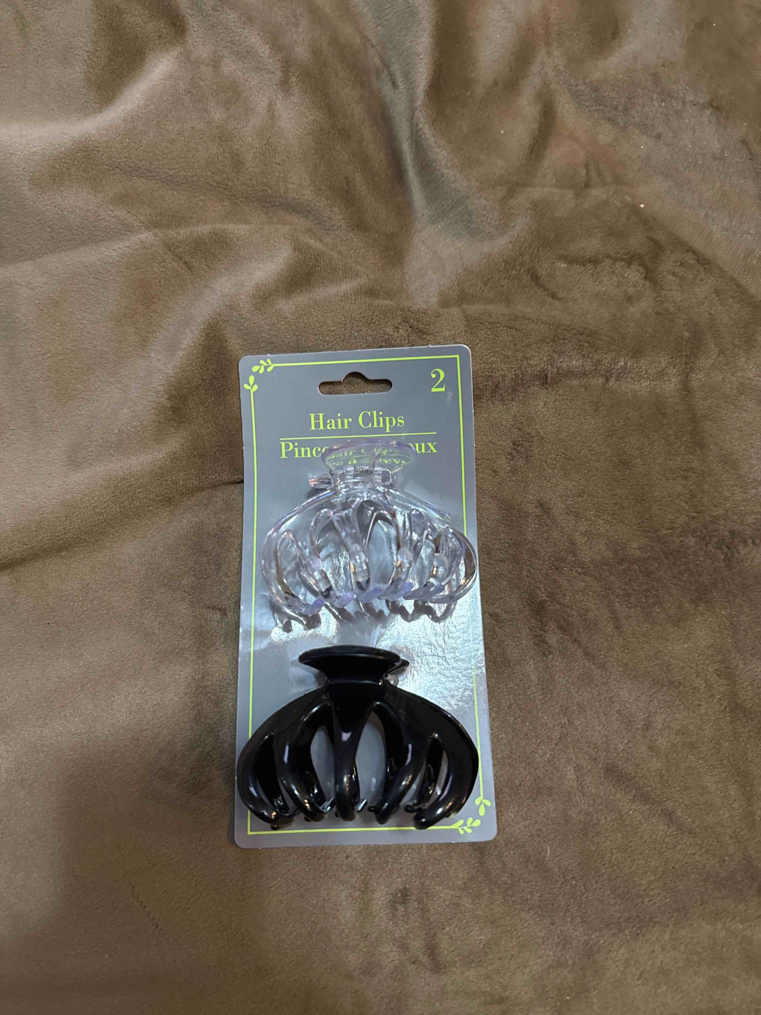 Set Of 2 NOS Y2K Basic Solutions Greenbrier Hollow VM Hair claw Clips 3.5" Vintage