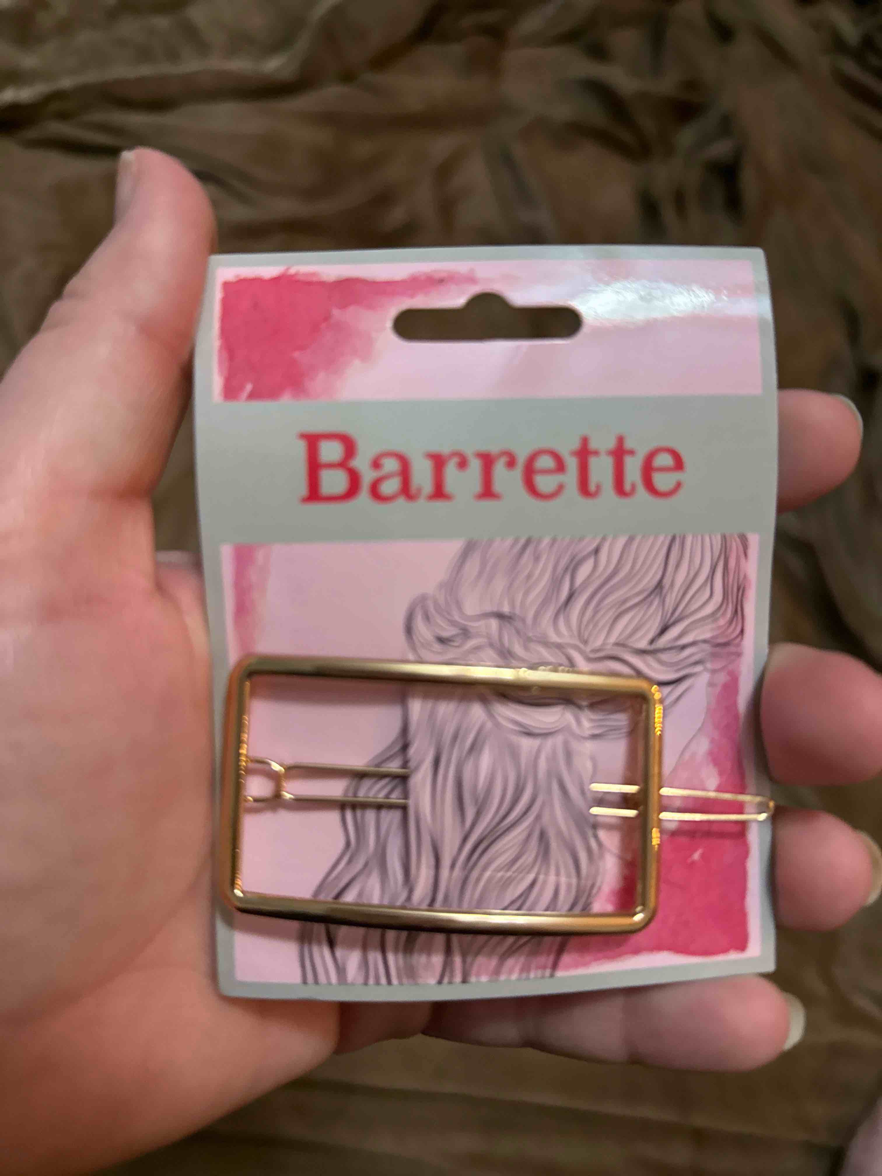 Gold Rectangle Barrette