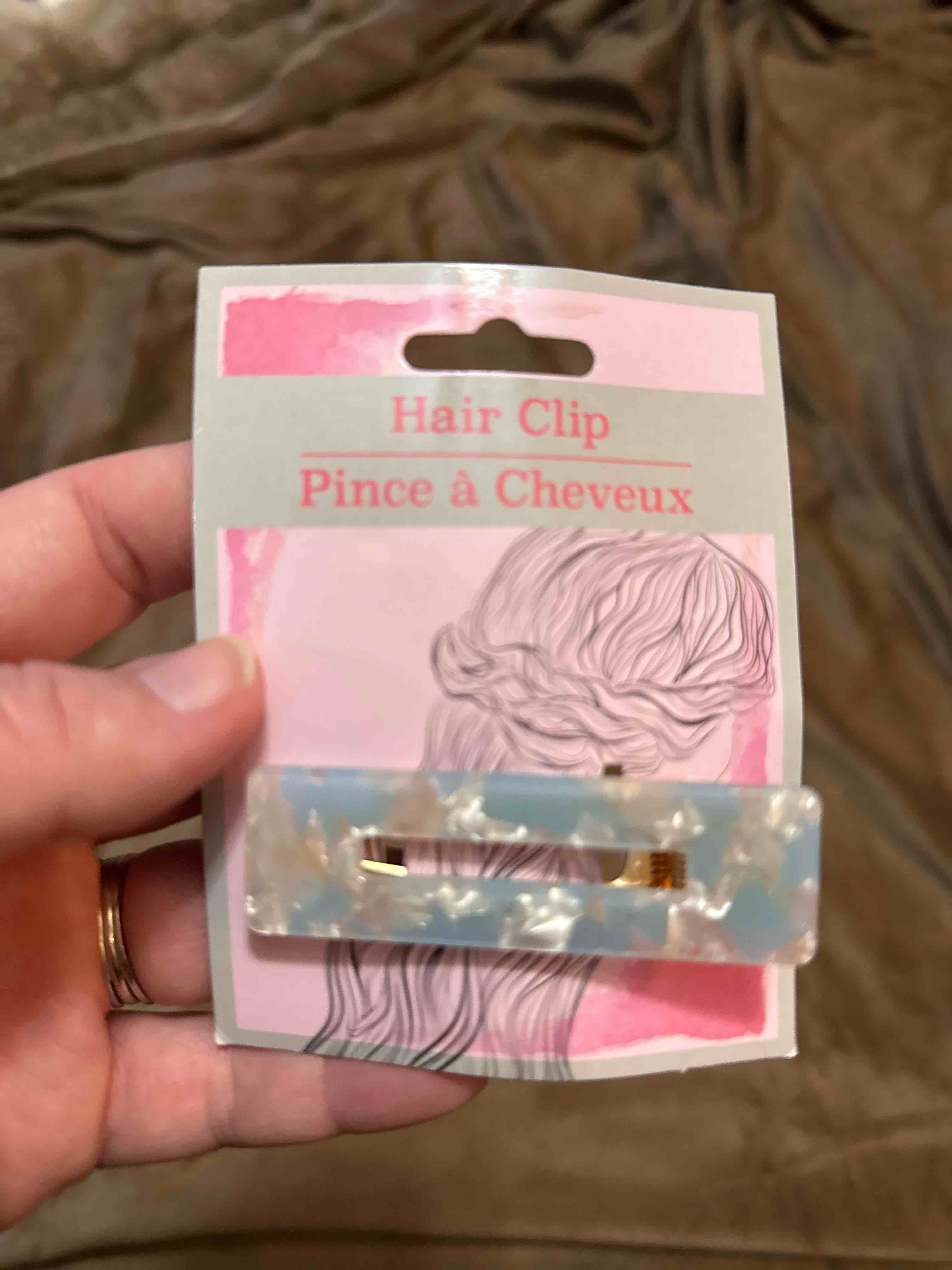 Blue/white Marble Hair clip