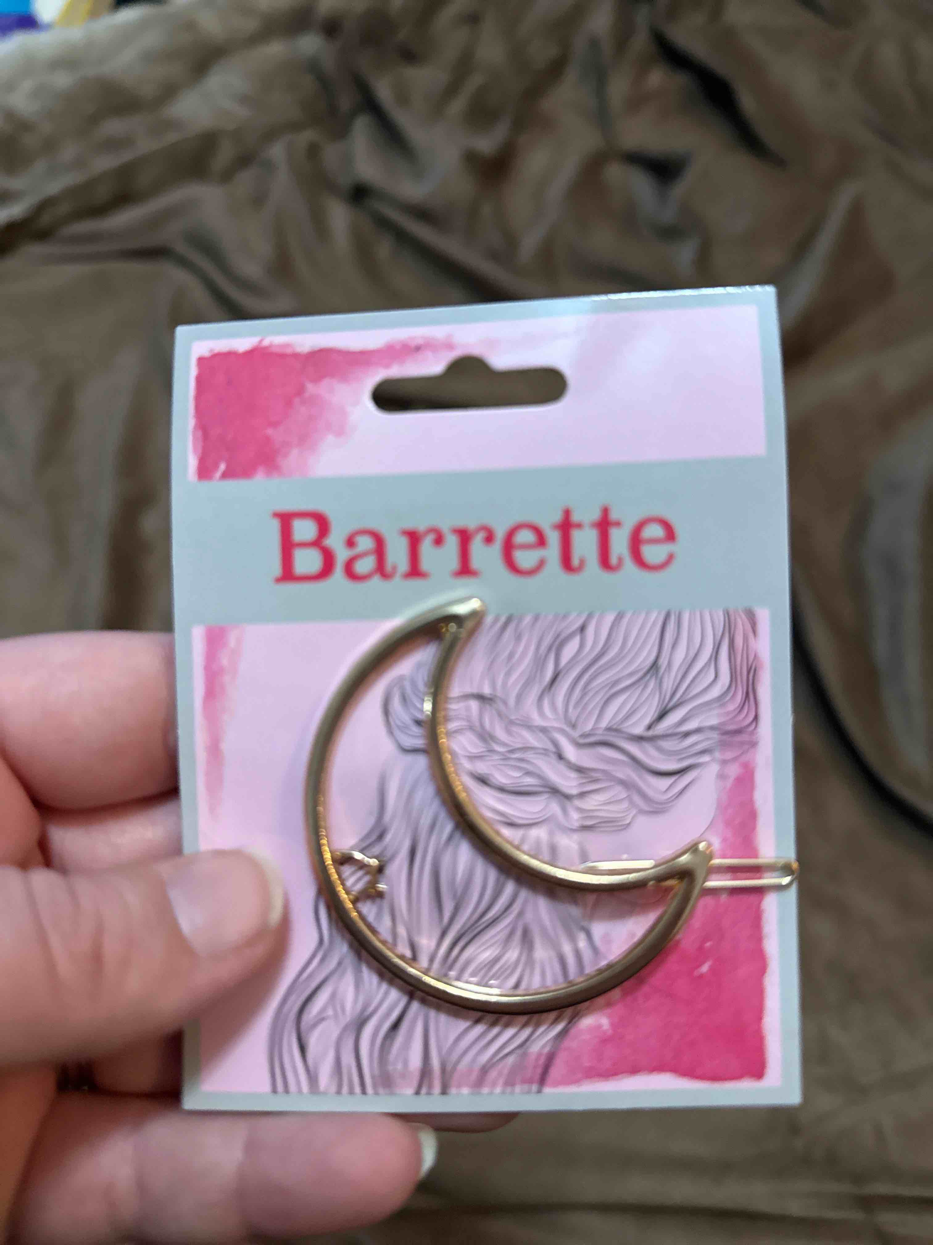 Gold colored Moon Barrette