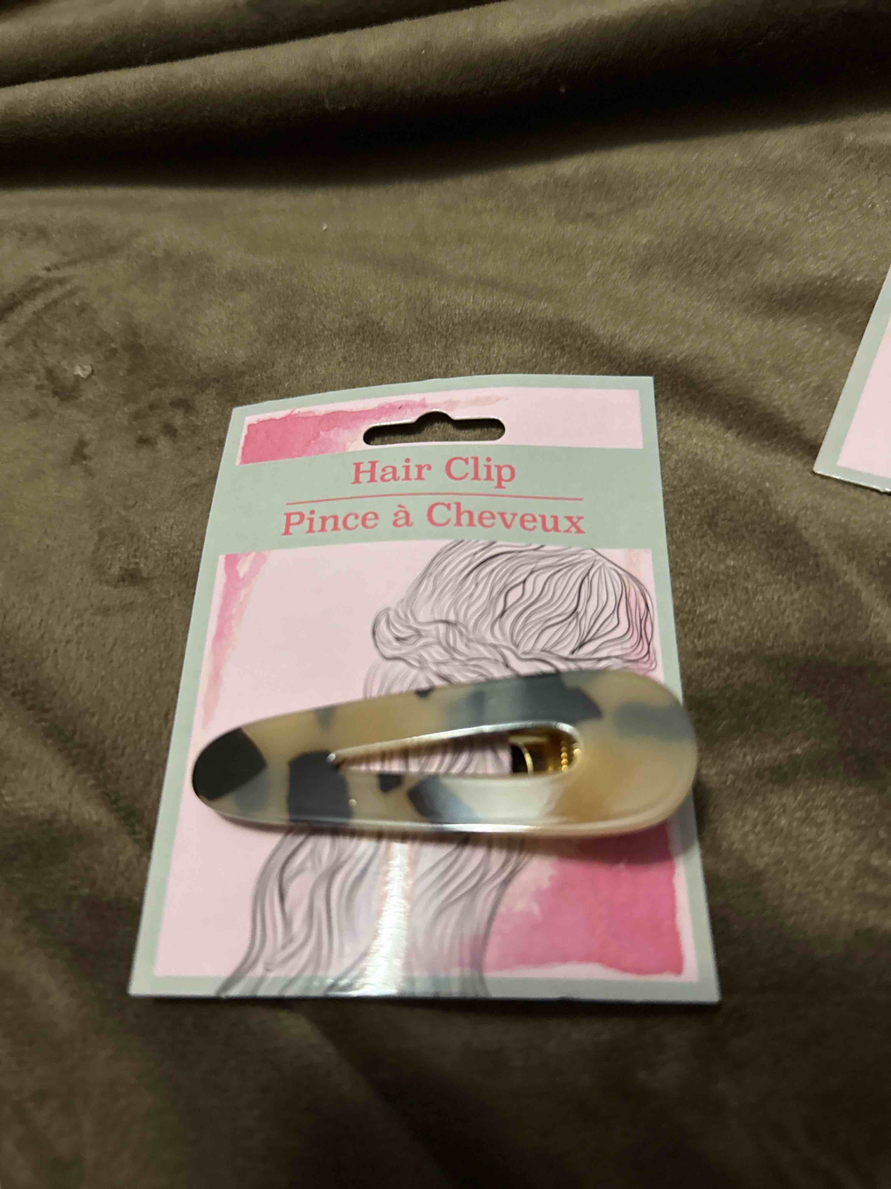 Cream and Black hair clip