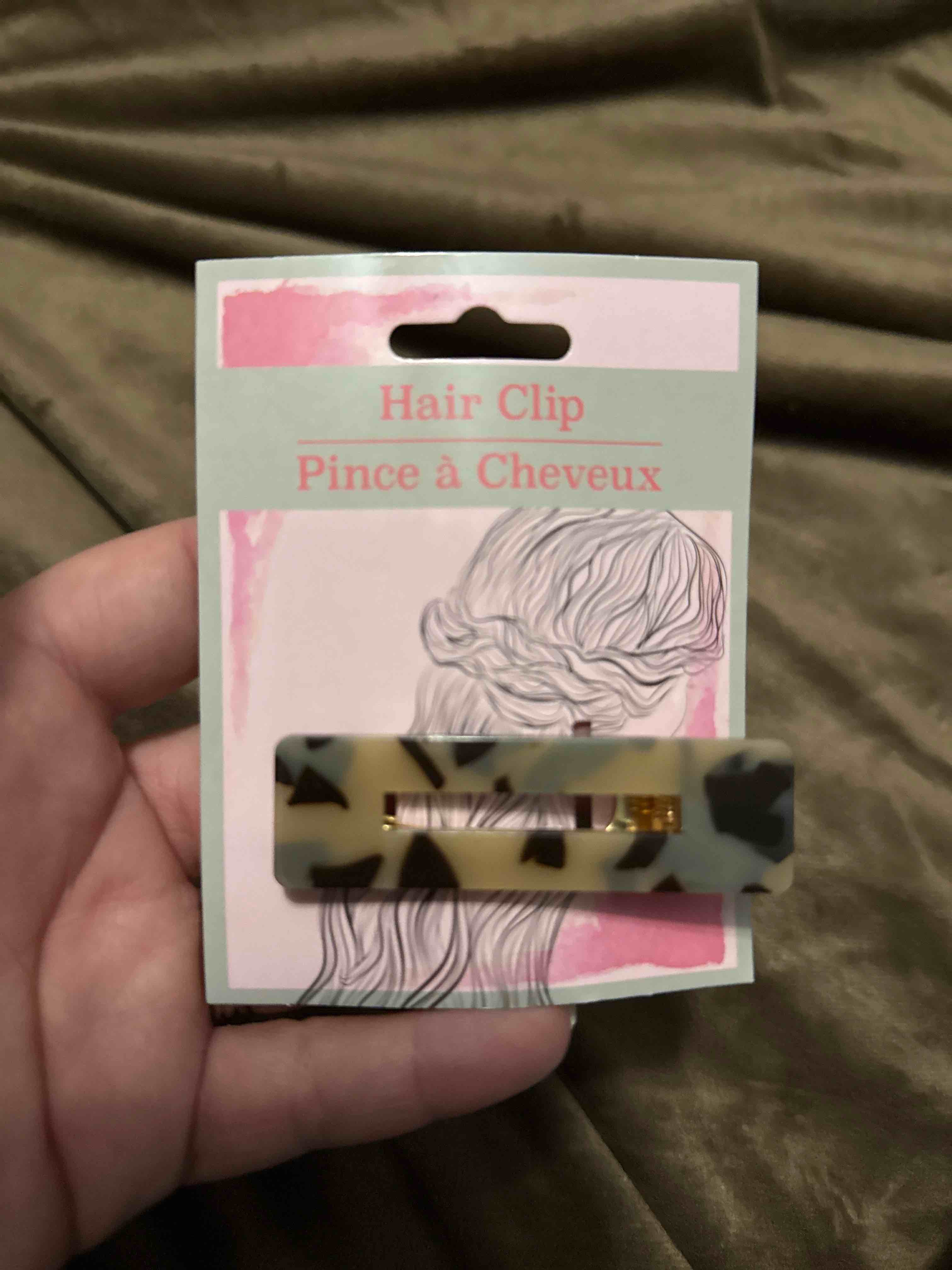 Cream and Black hair clip