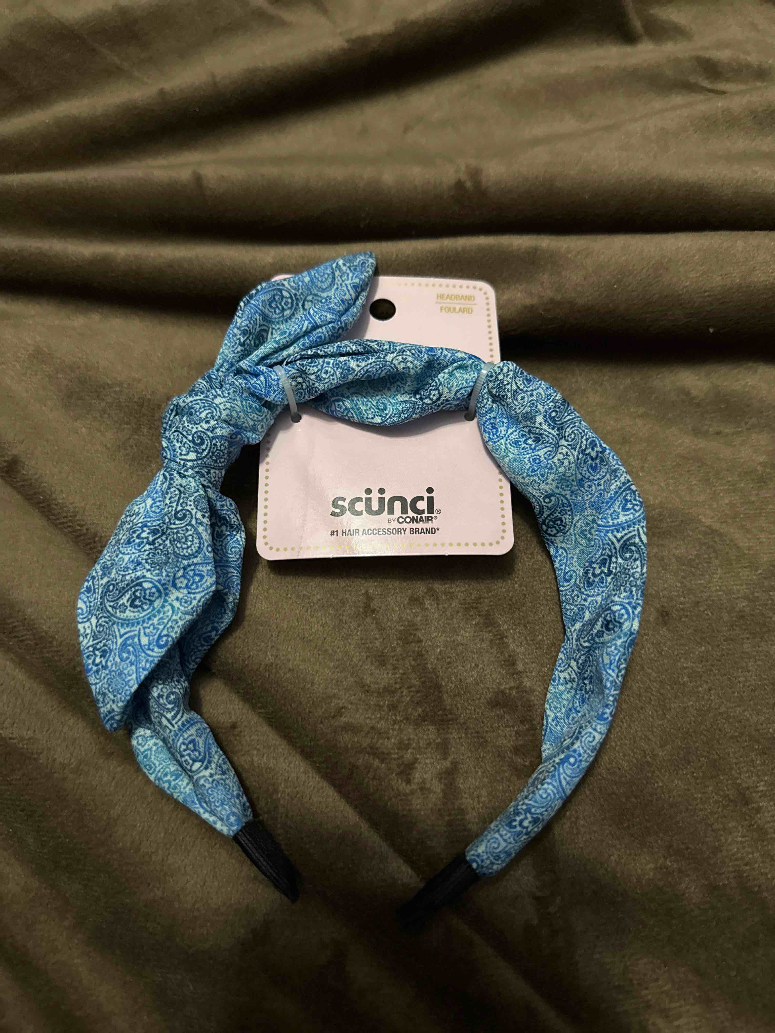 Scunci Paisley Head band Blue