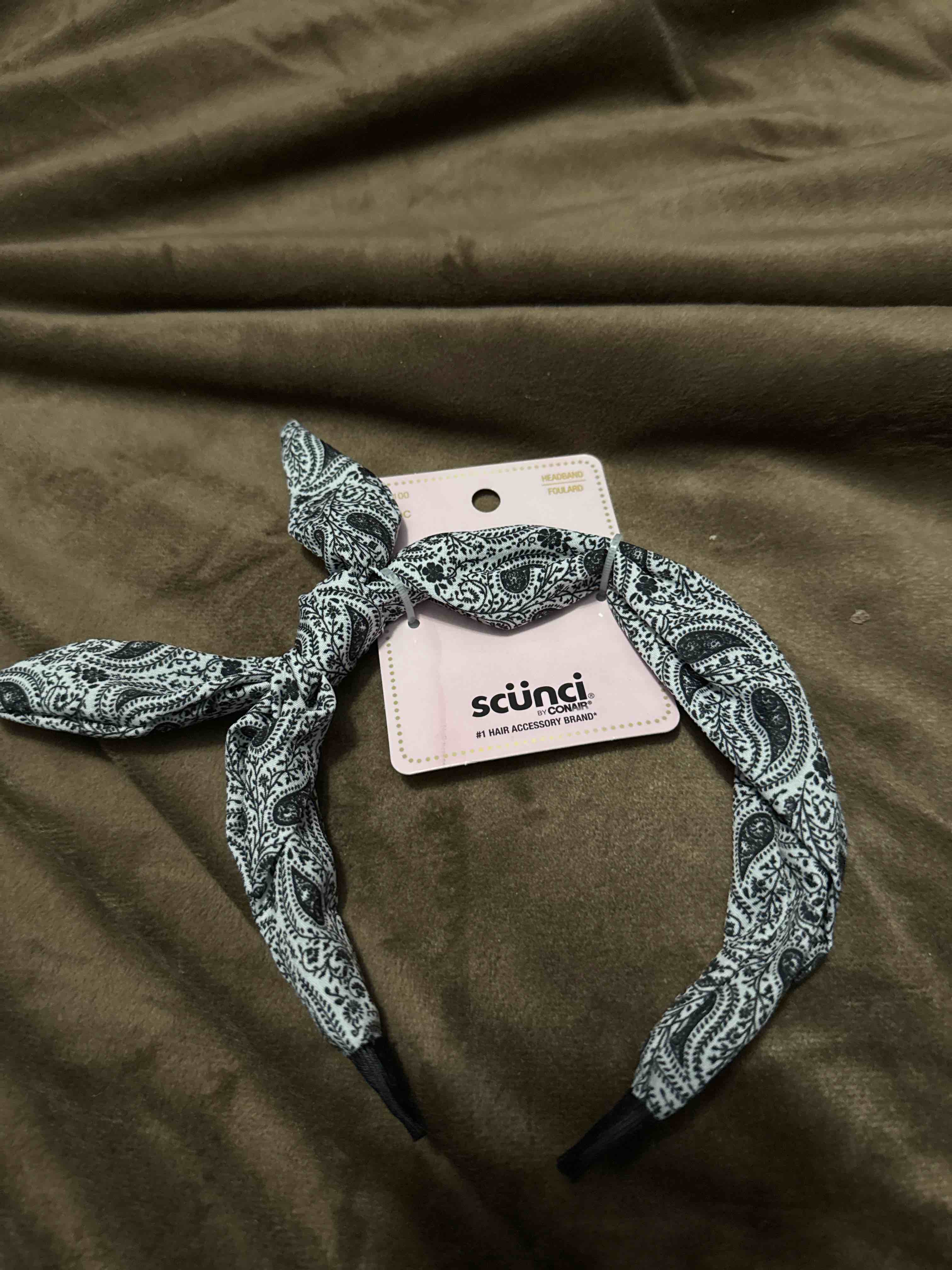 Scunci Paisley Head band Black 