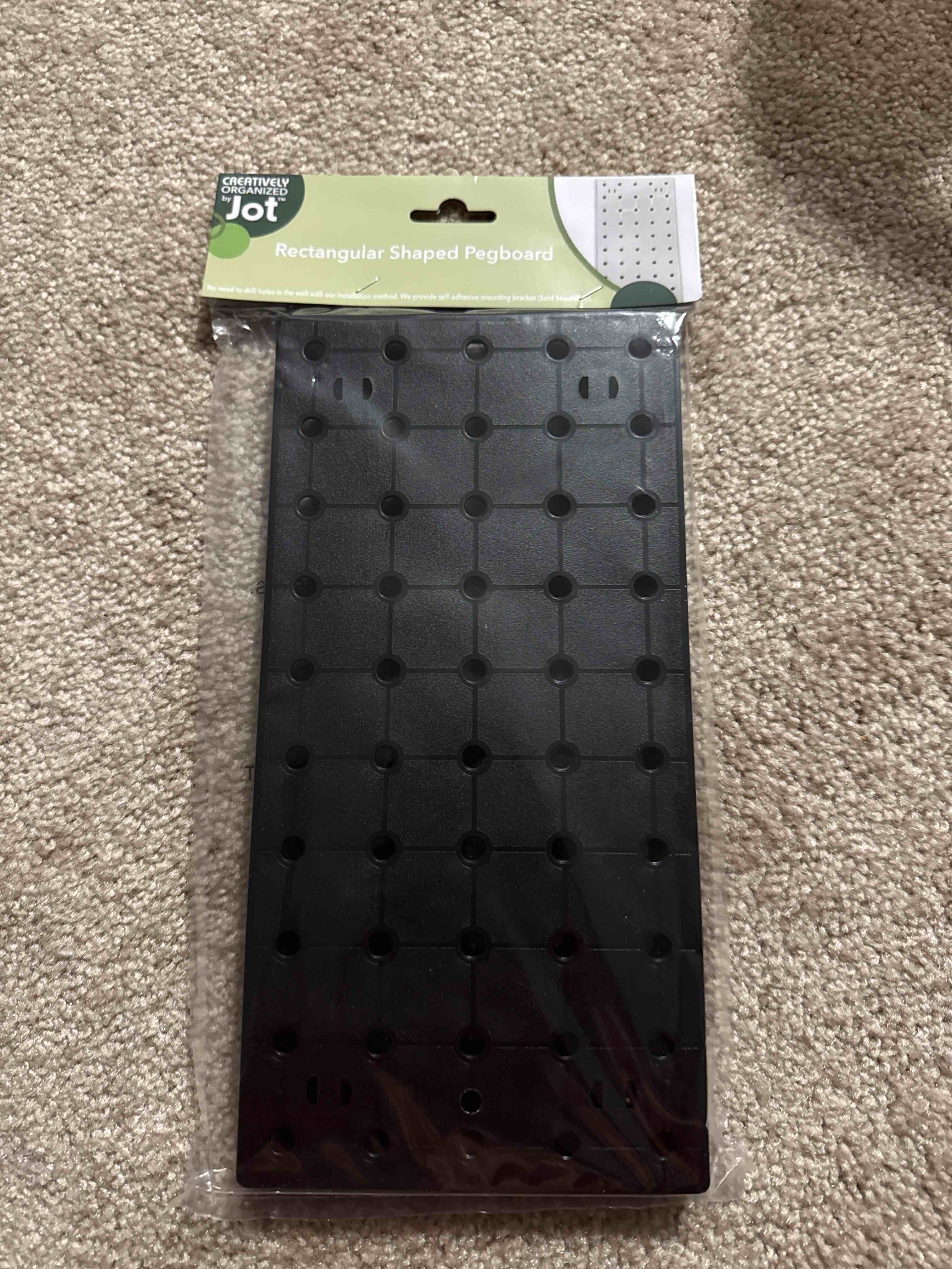 Creatively Organized Rectangle Peg Board