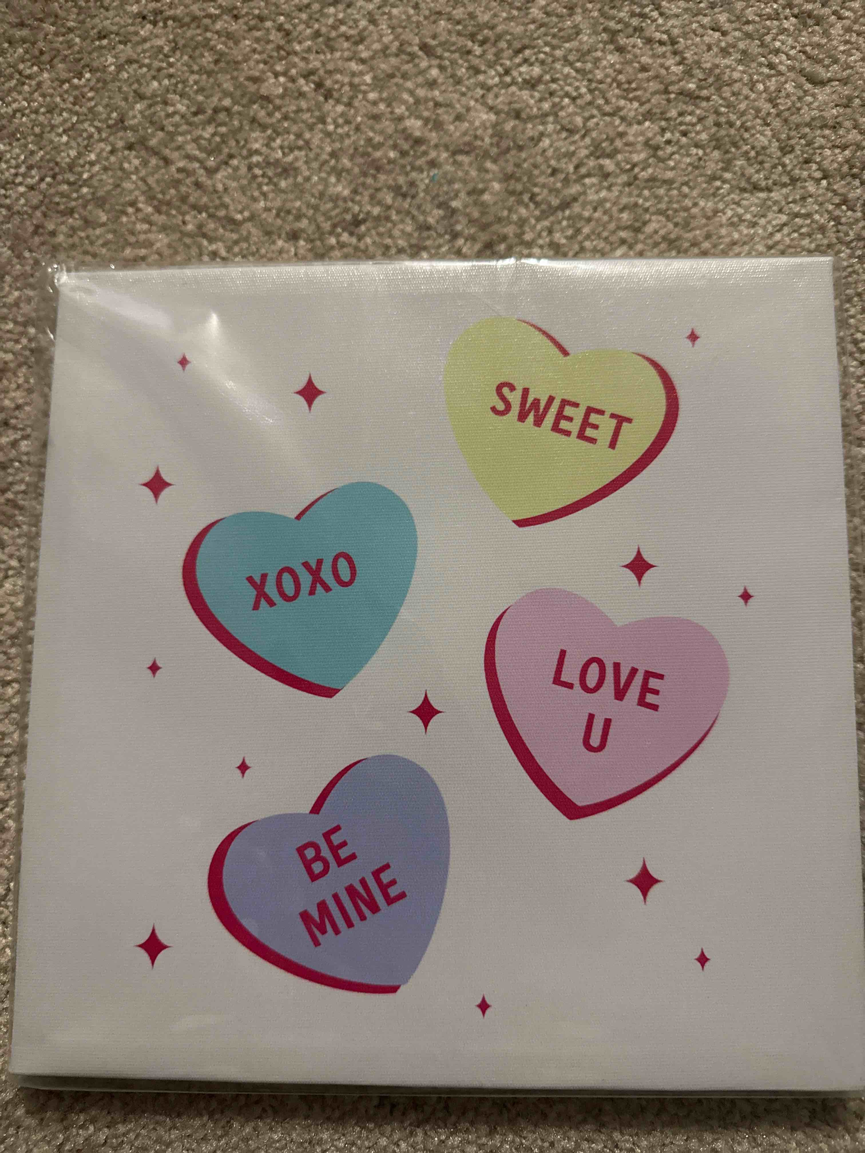 conversation hearts wall art