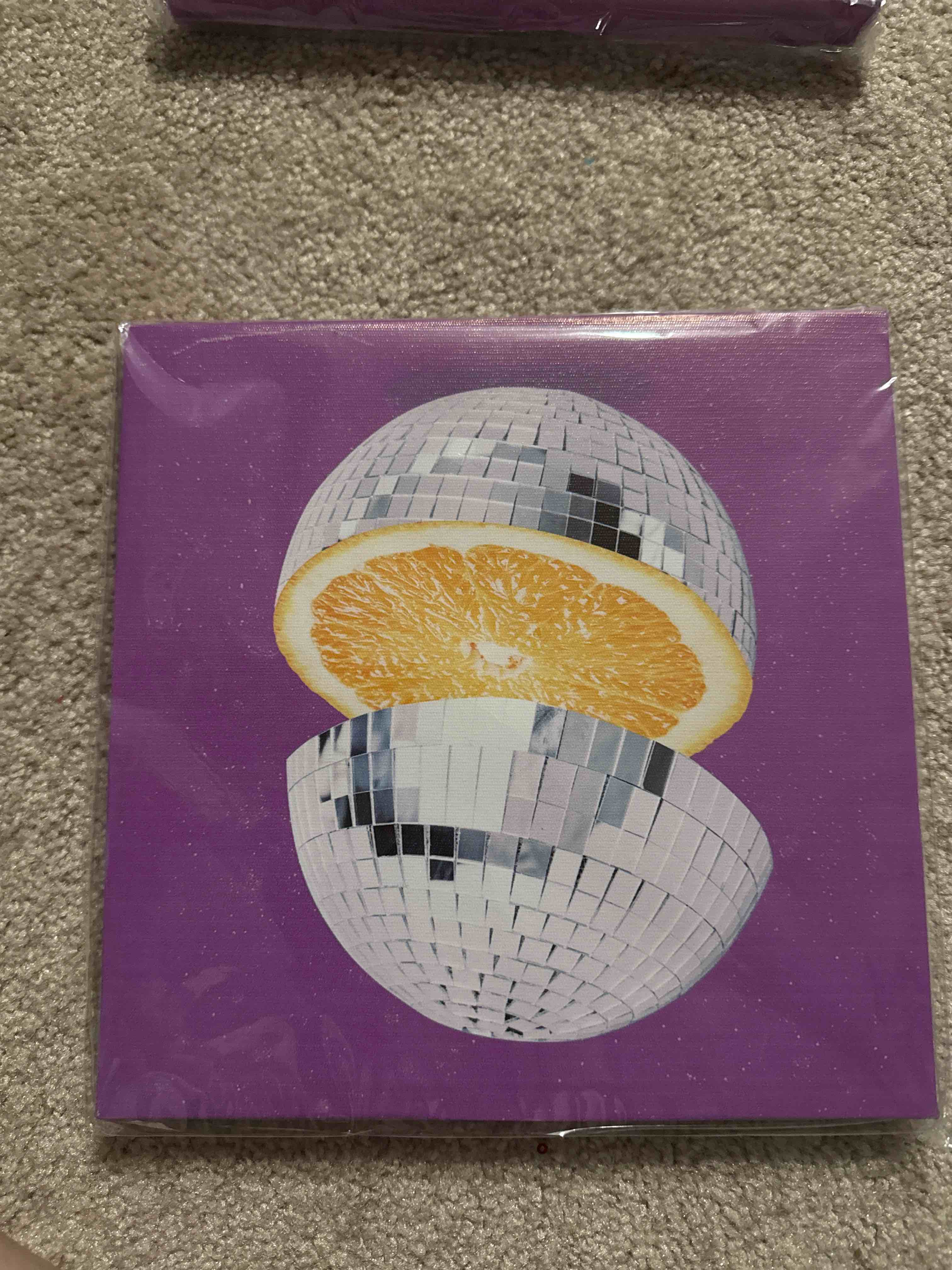 disco orange wall art