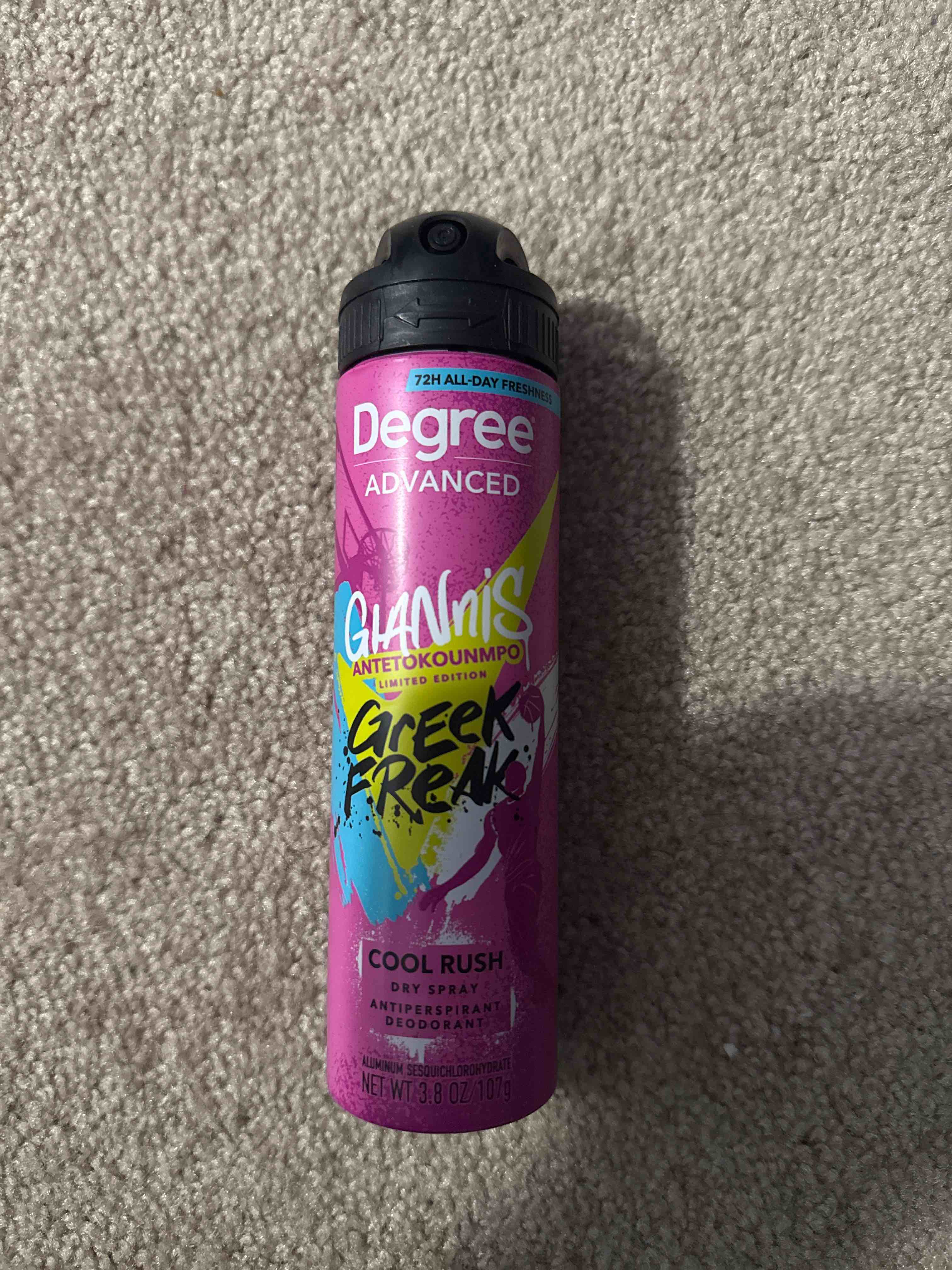 degree advanced cool rush dry spray
