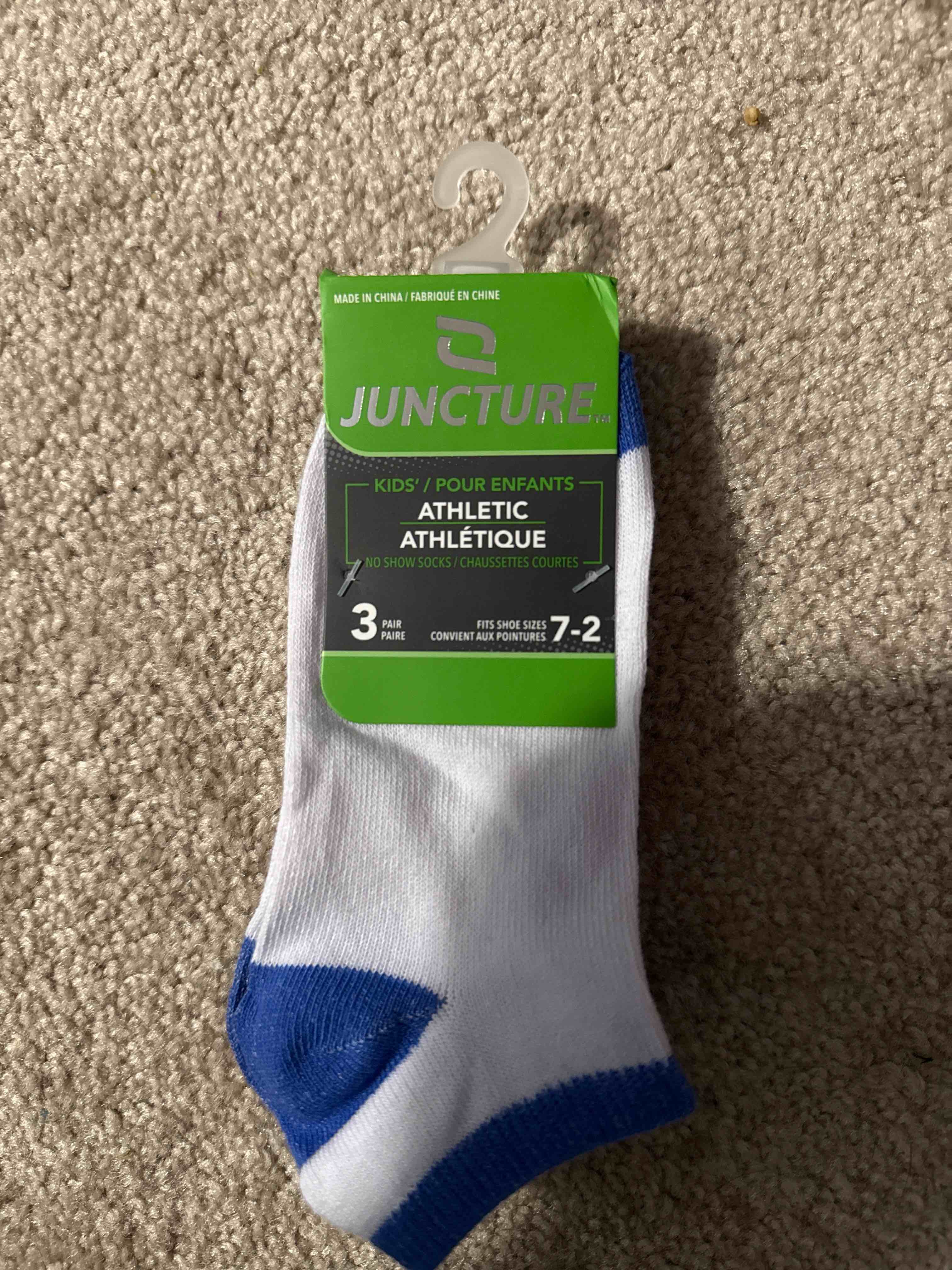 kids no show socks 3 pair size 7-2