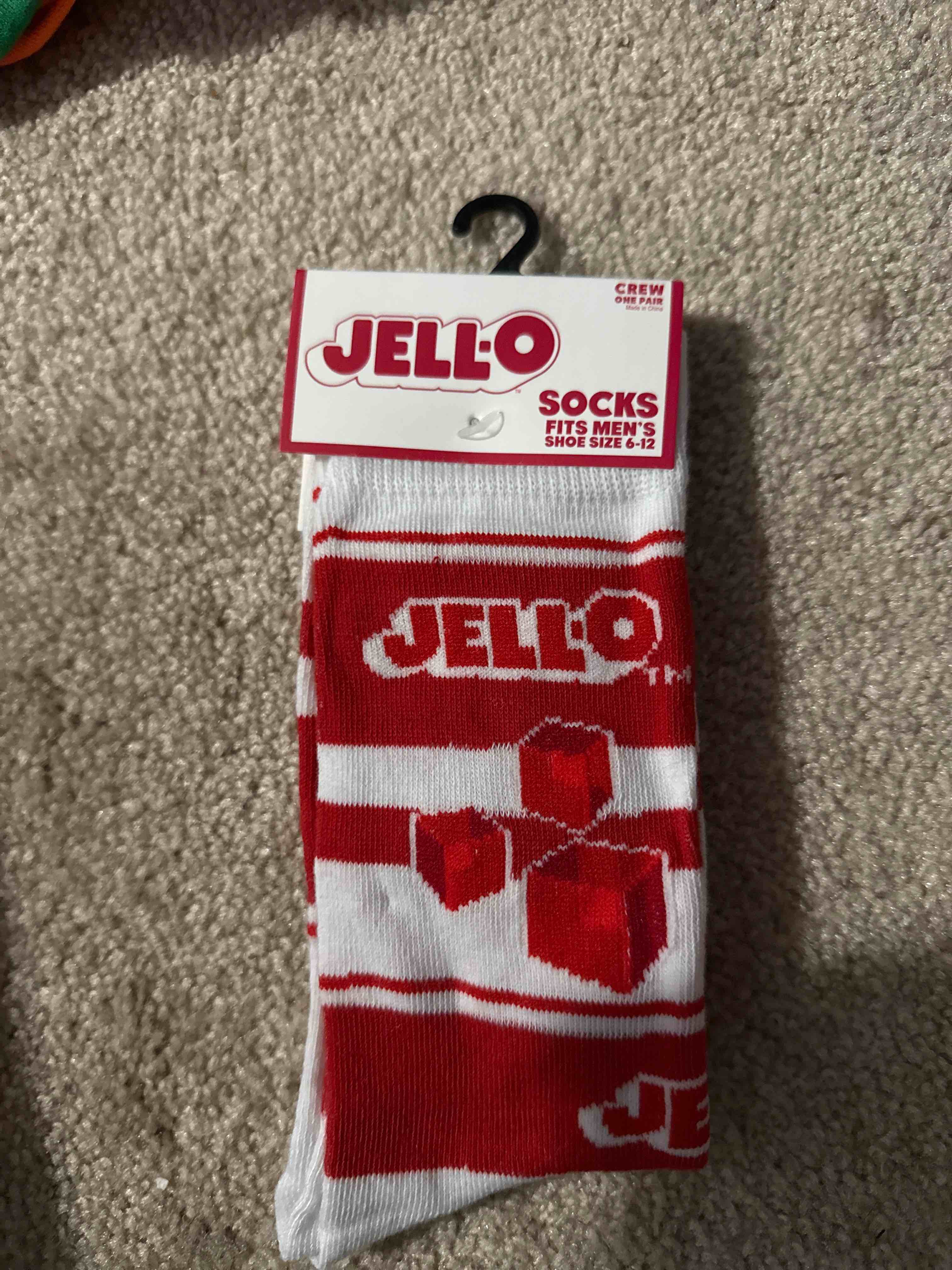 jello crew socks 1 pair men’s size 6-12