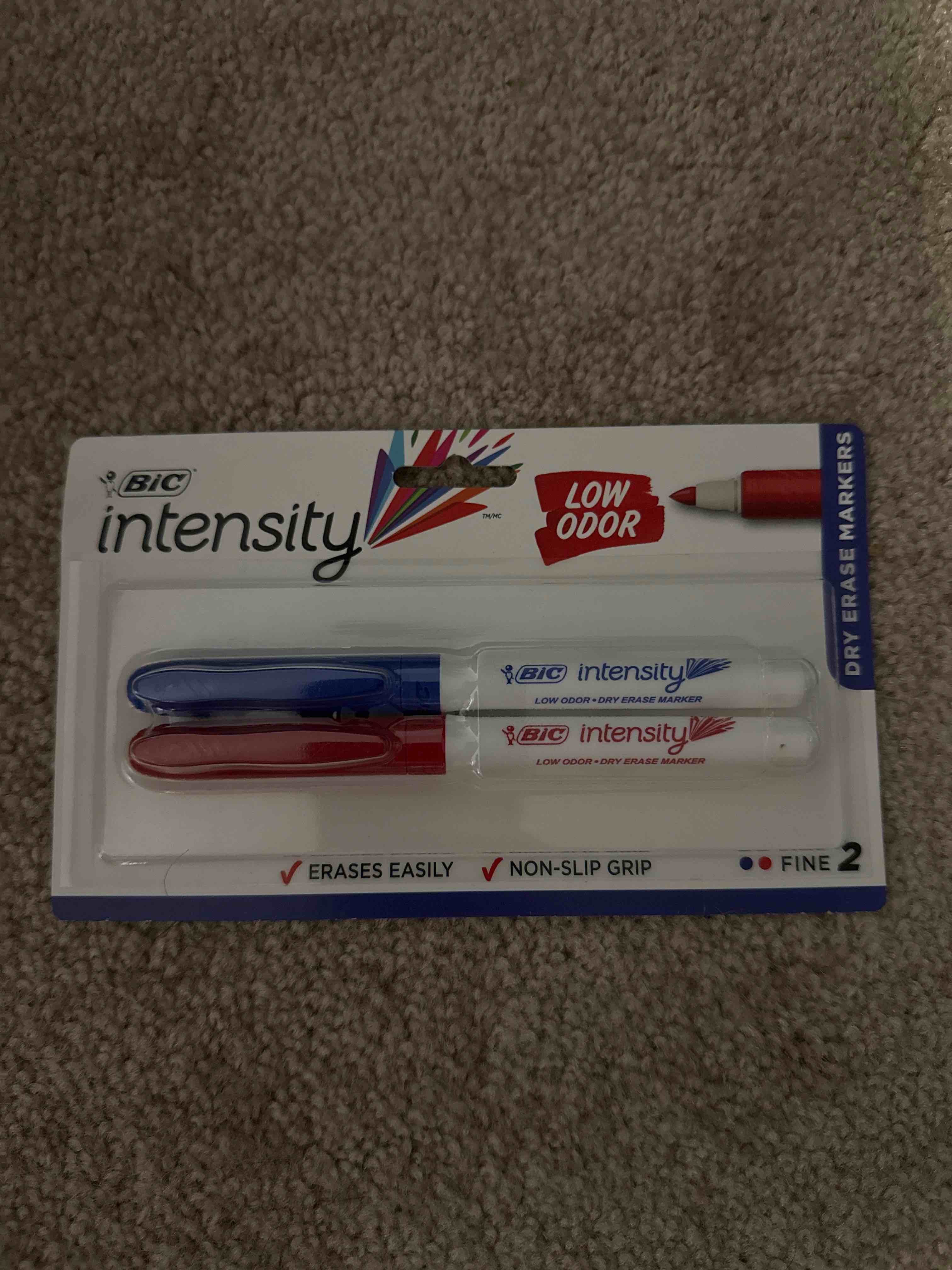 bic low odor dry erase markers 2pk