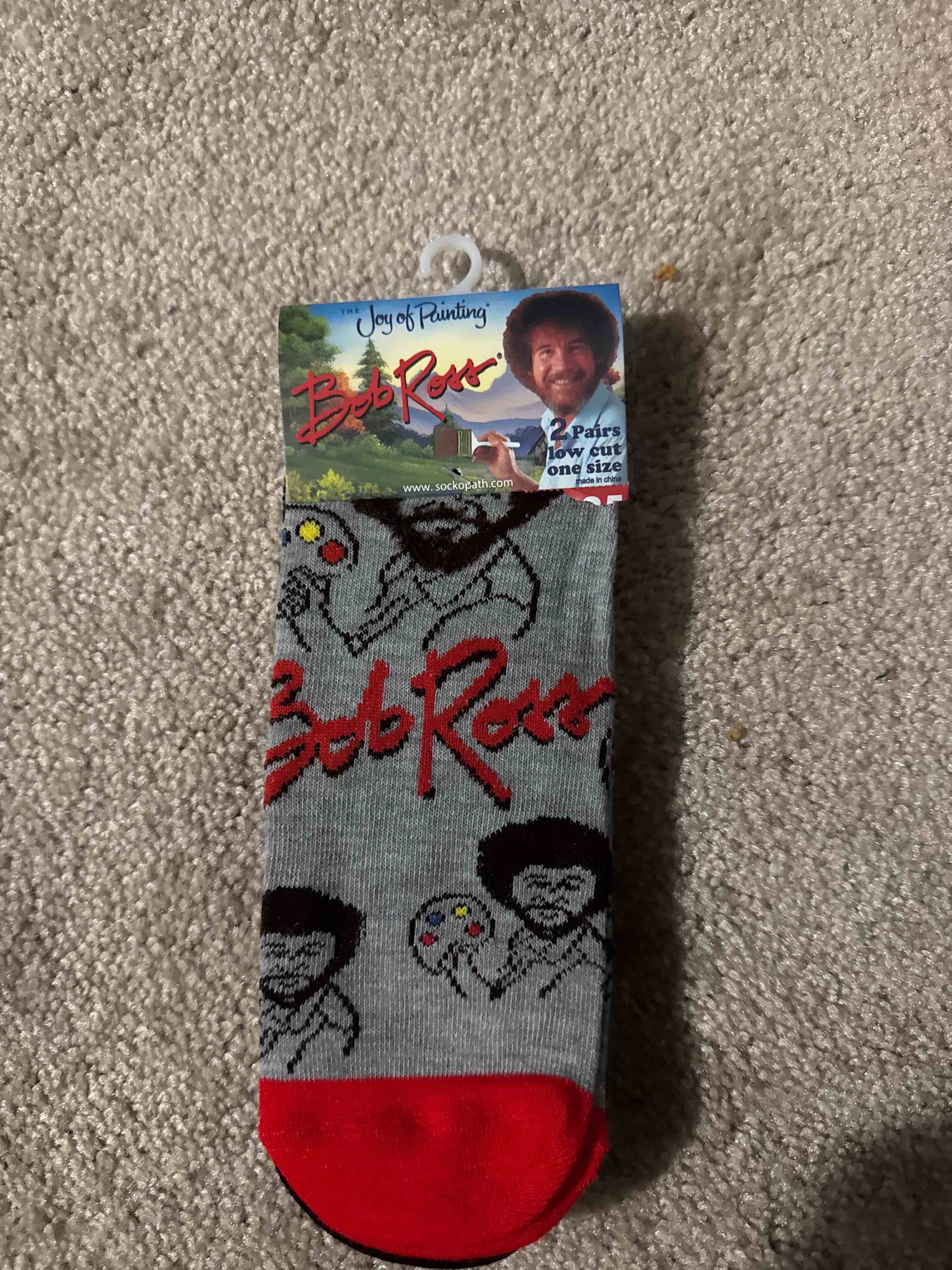 bob Ross low cut socks