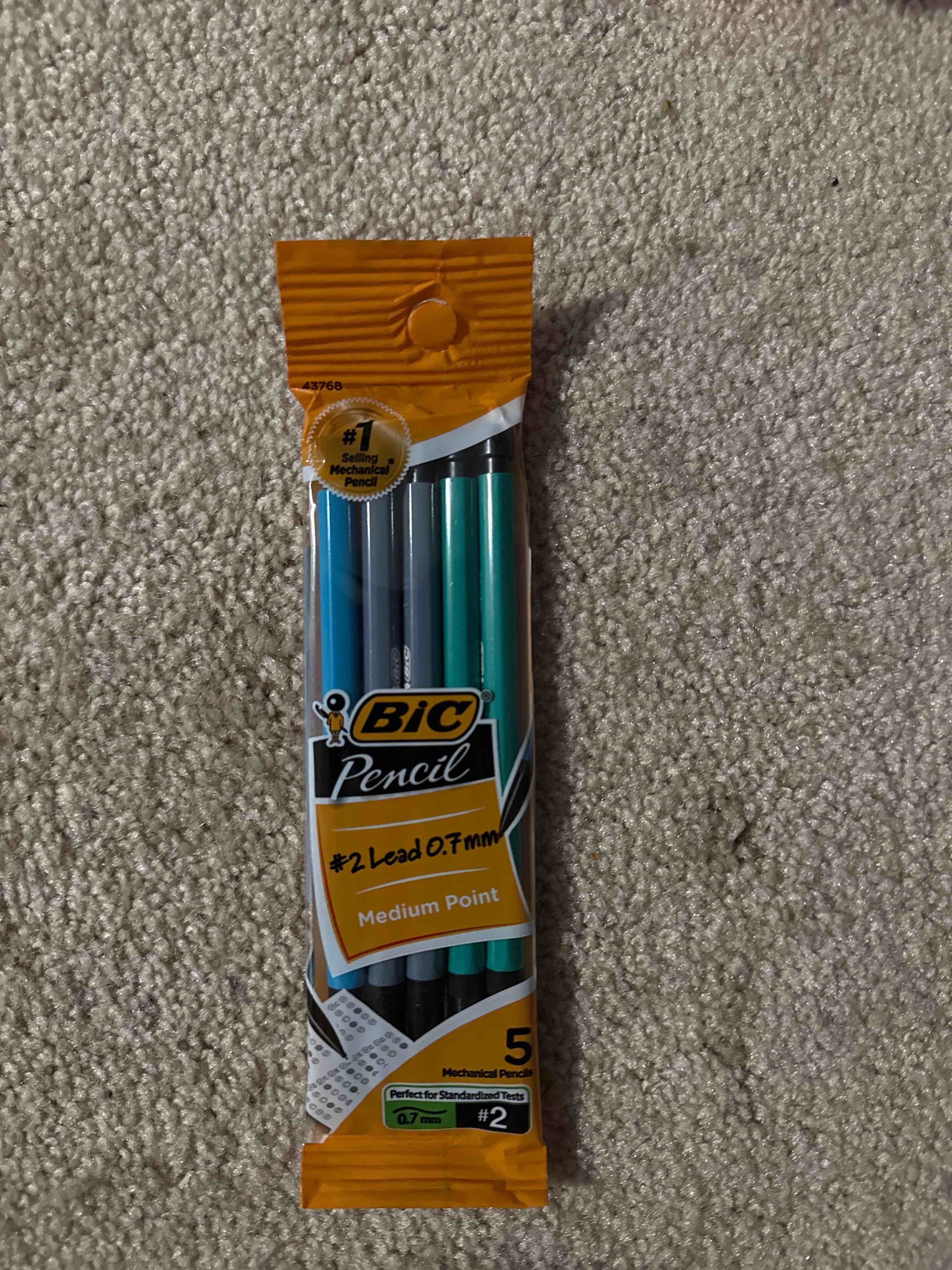 bic pencil #2 lead 0.7mm 5ct