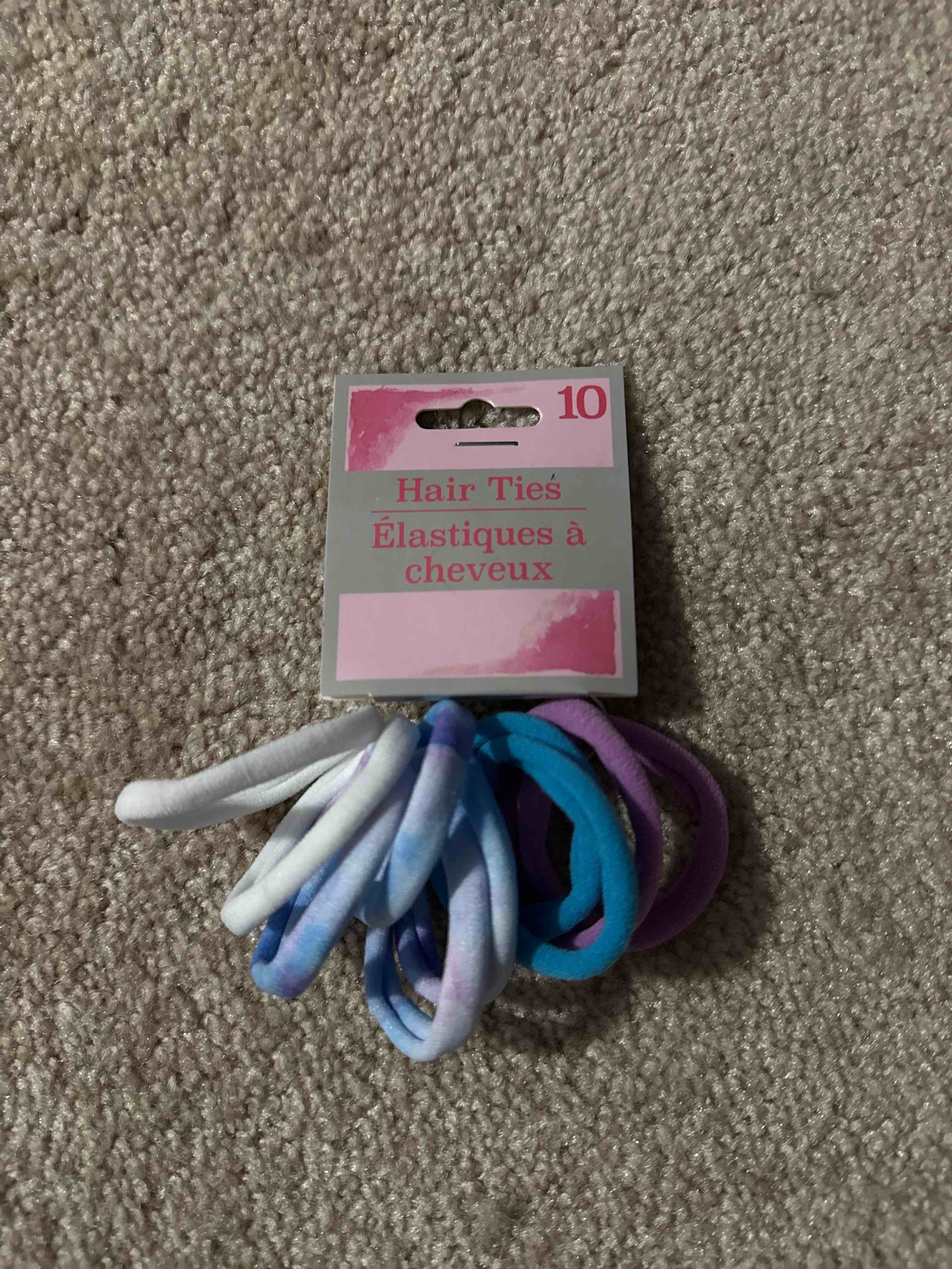 multi color hair ties 10pk