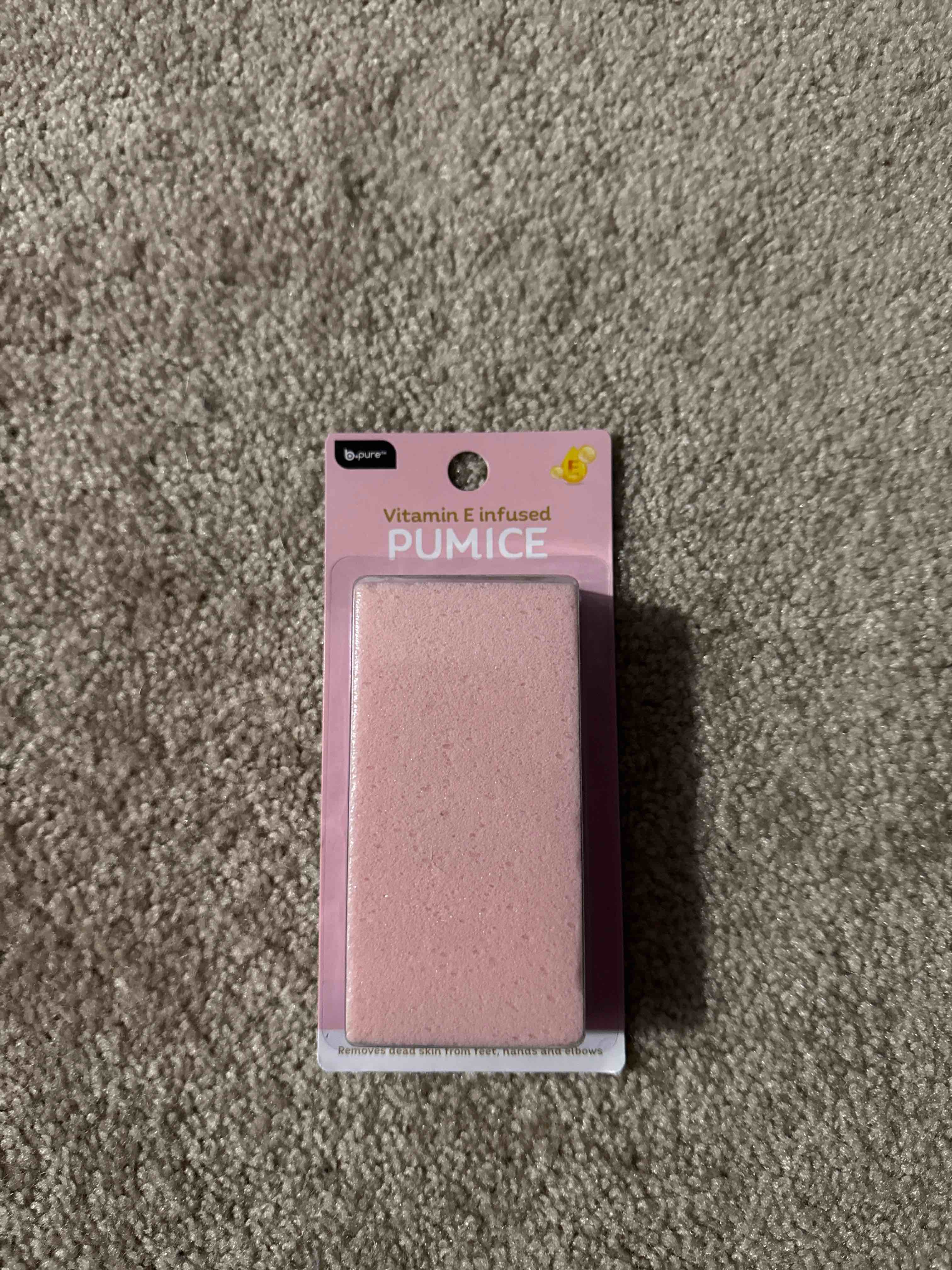 vitamin E infused pumice stone