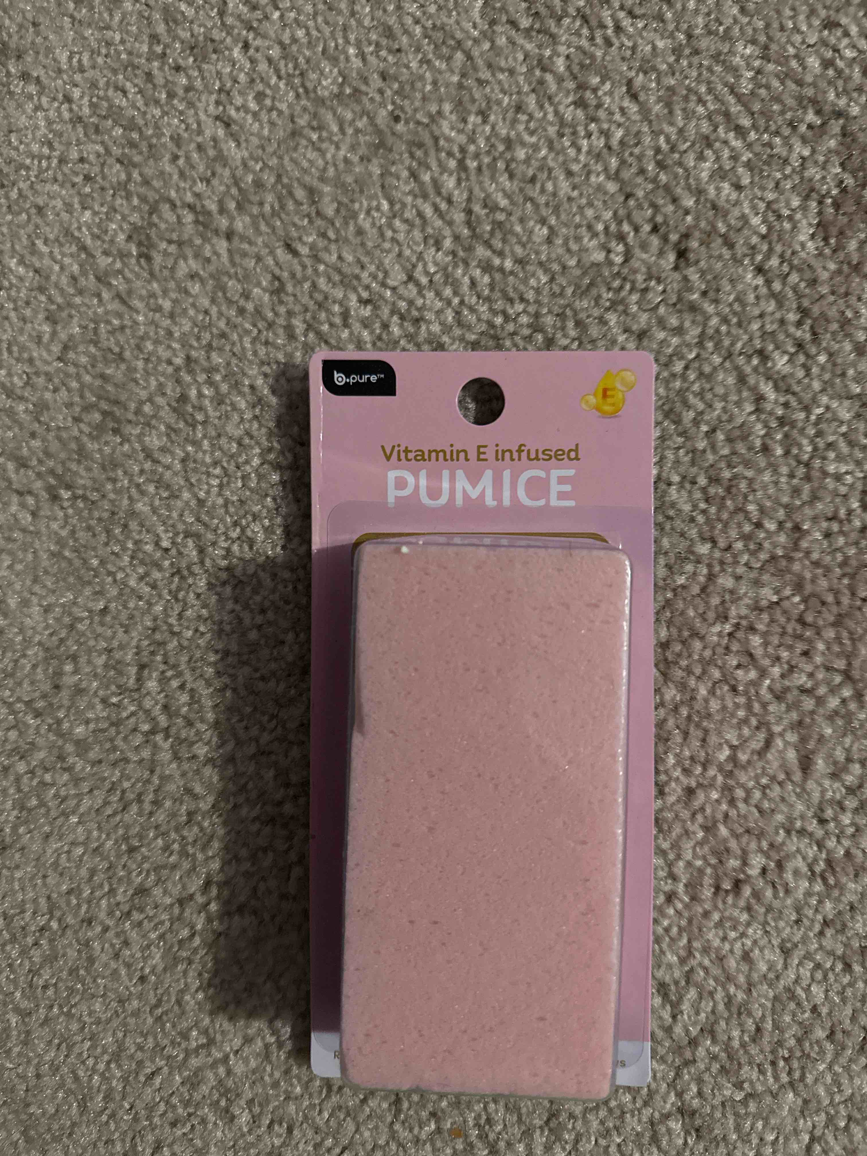 vitamin e infused pumice stone