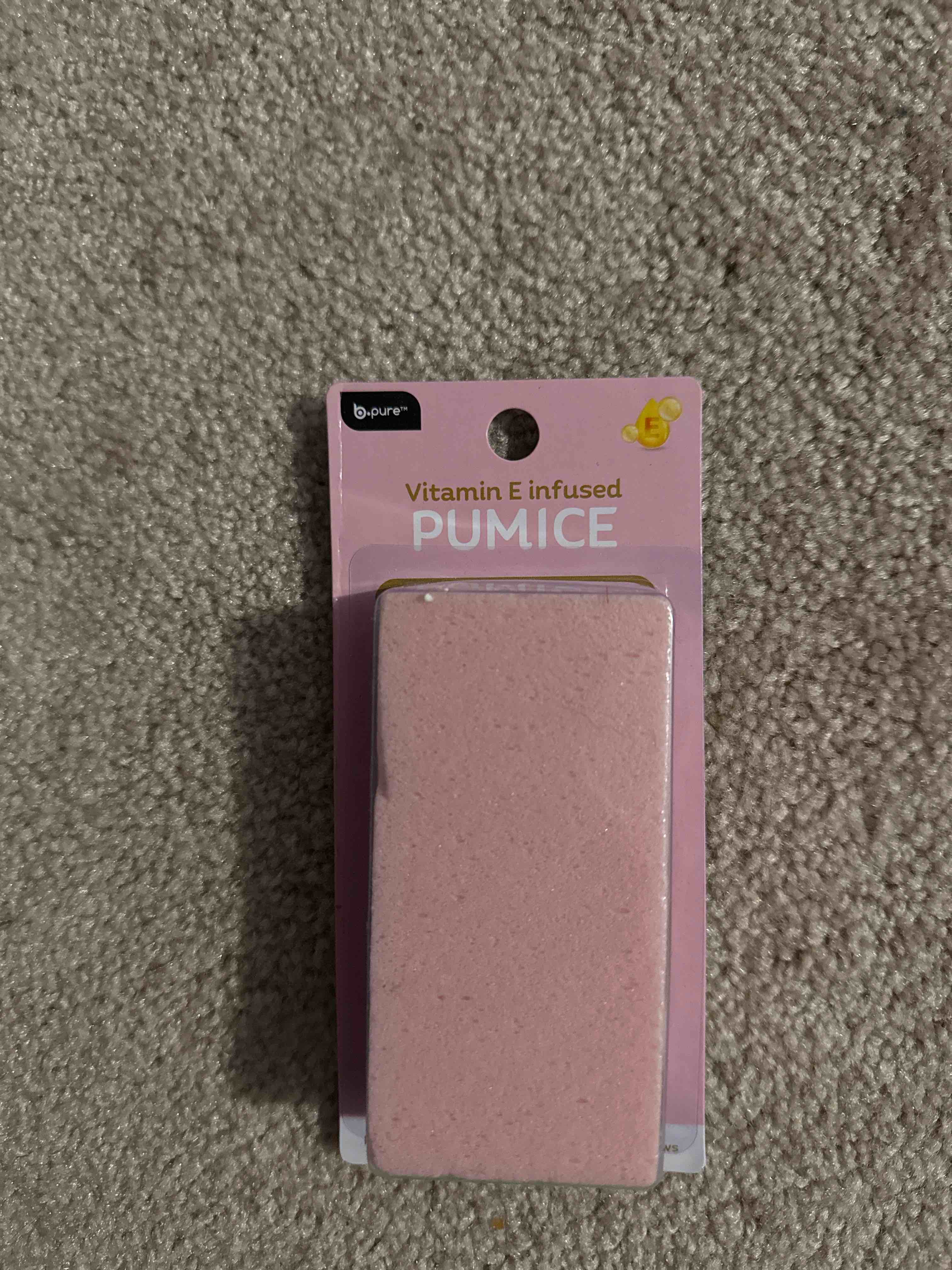 vitamin E infused pumice stone