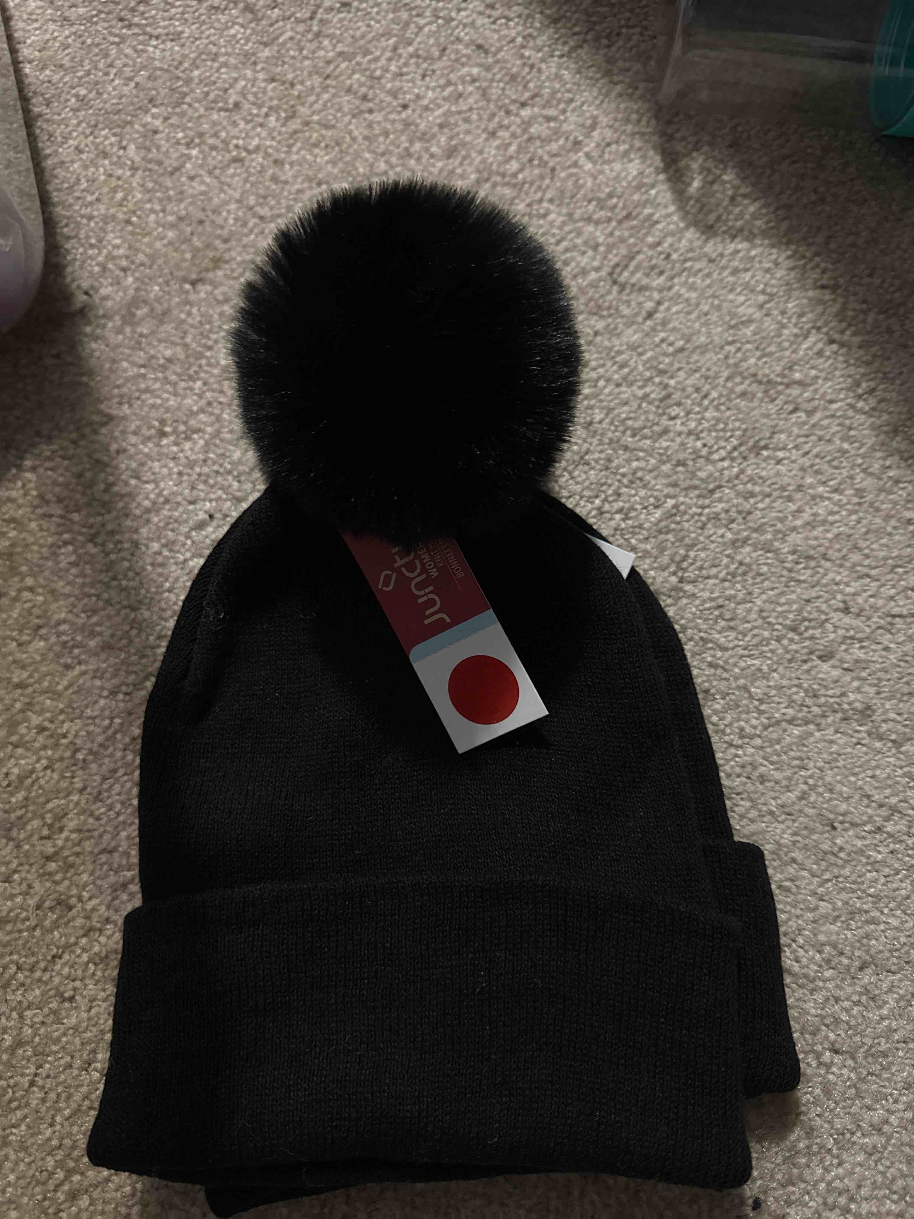 black adult snow hat 