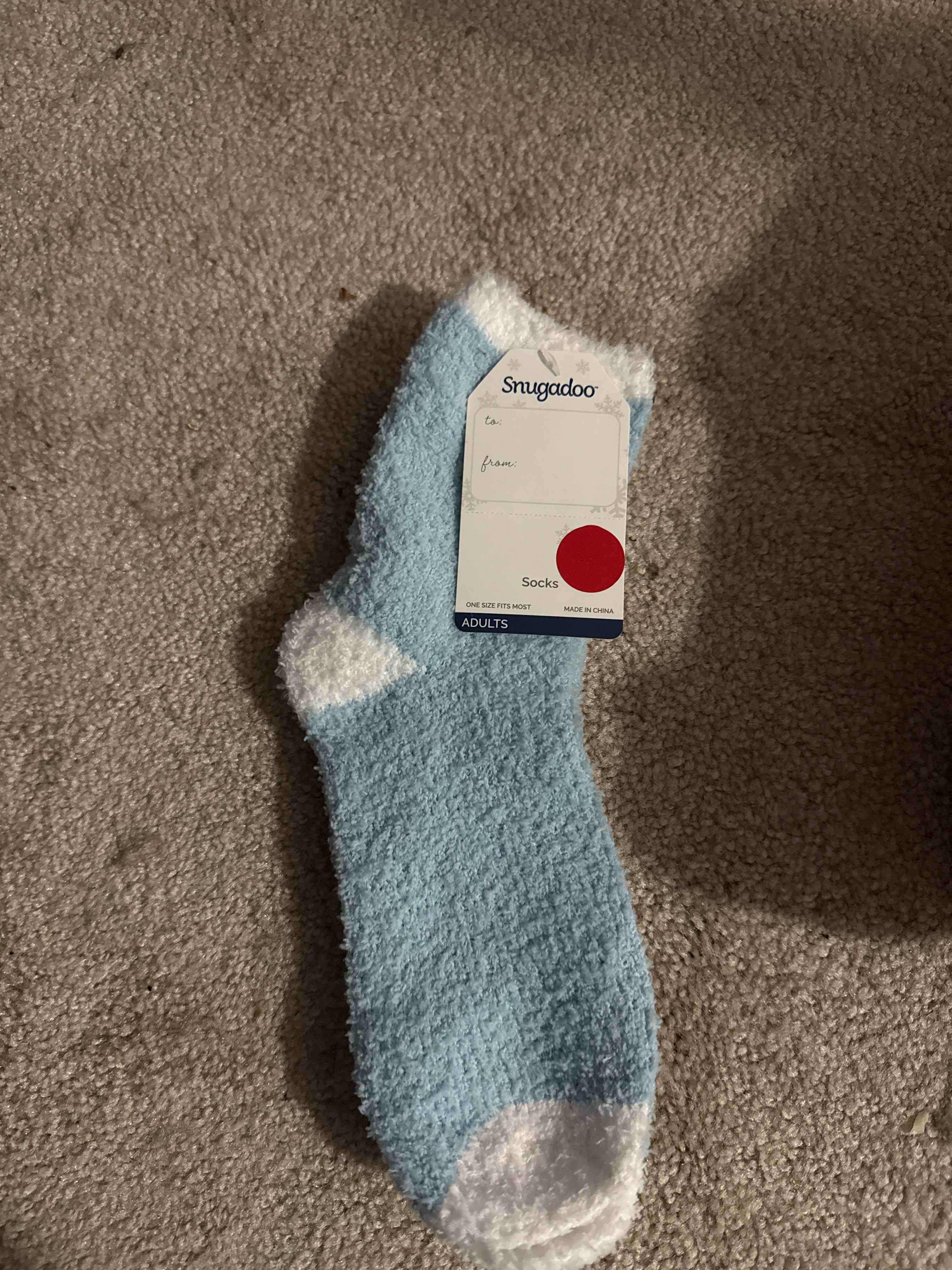 adult blue fuzzy socks one size fits most