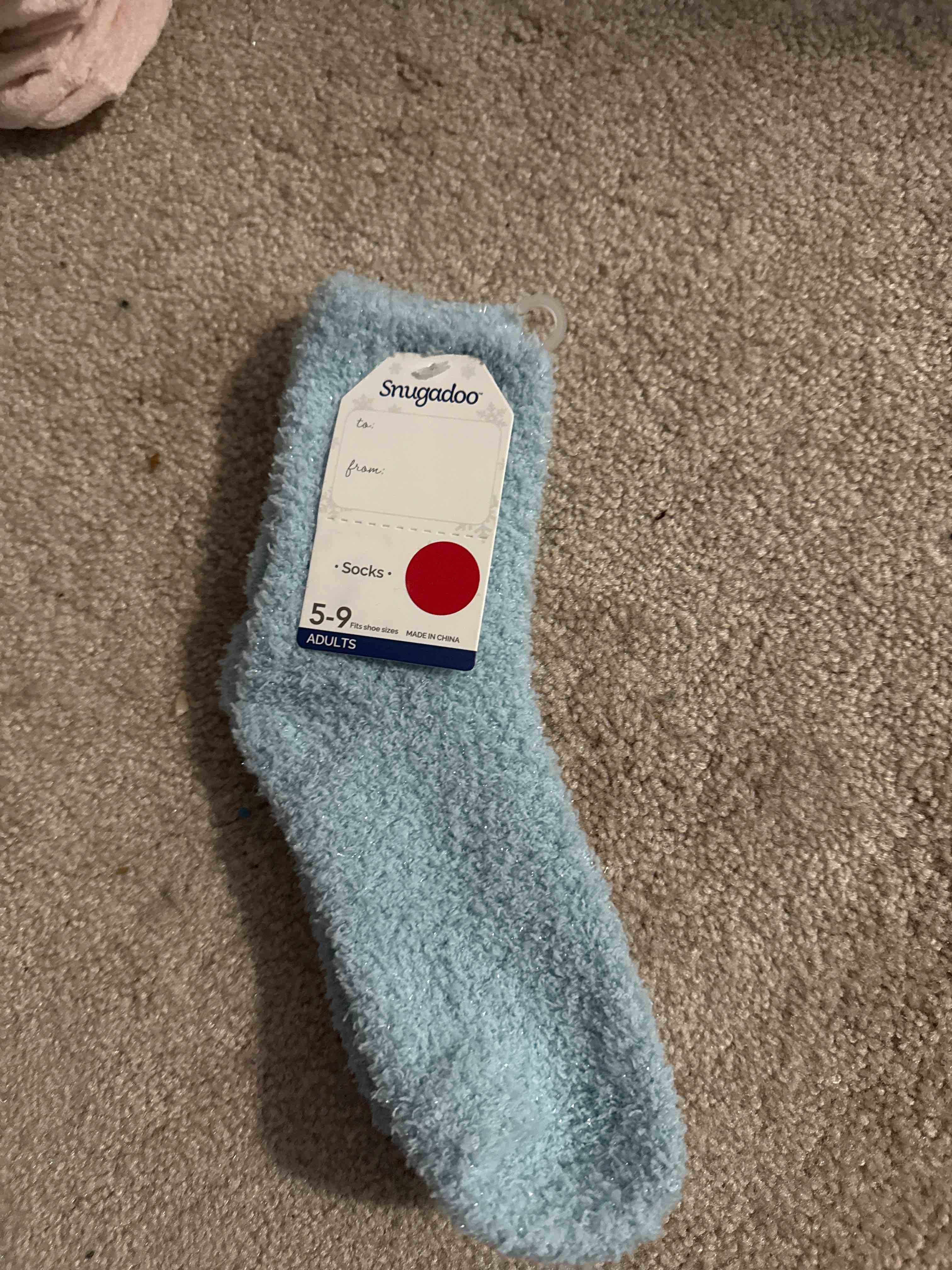 blue sparkle adult socks size 5-9