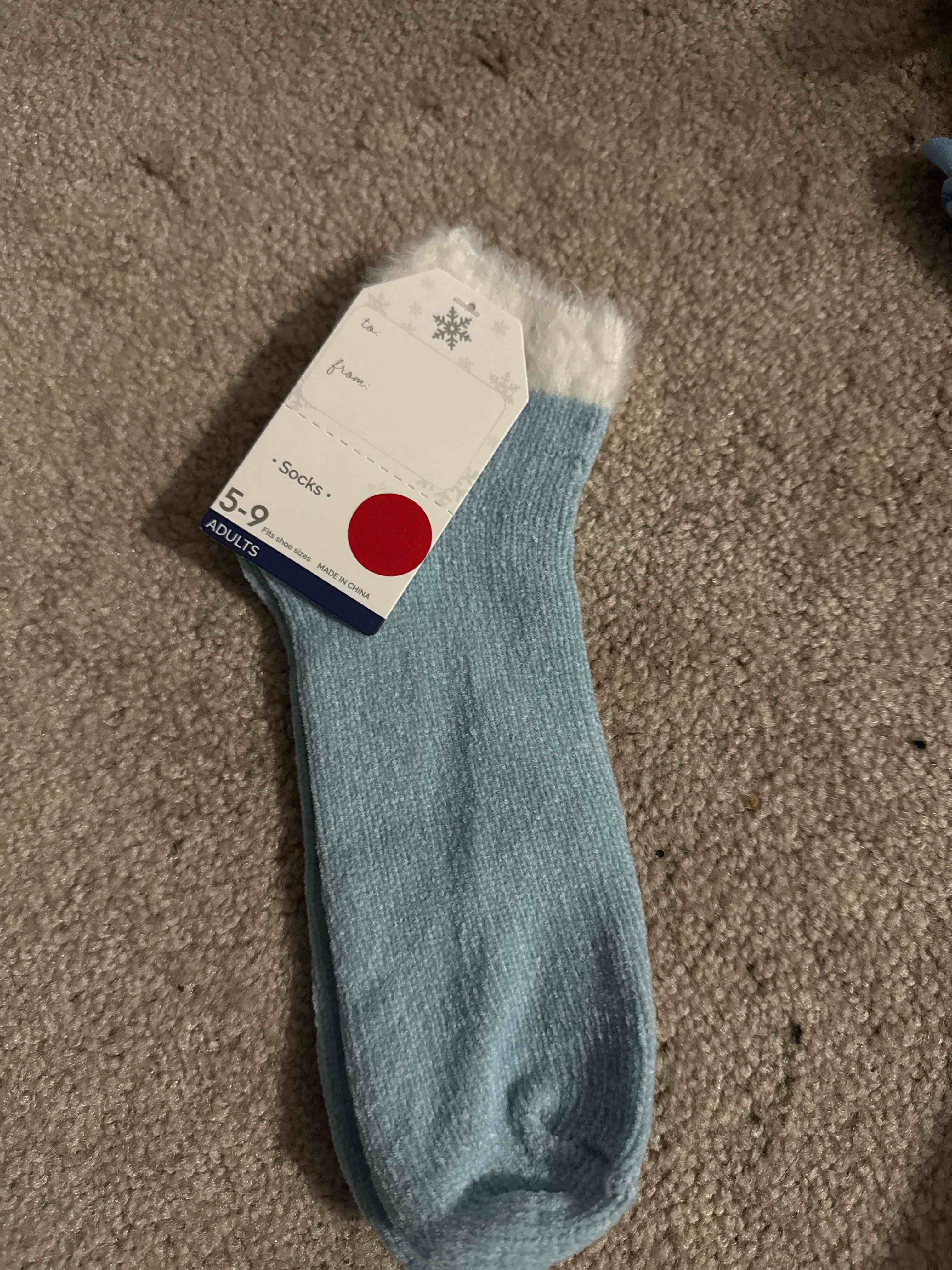 blue adult socks size 5-9