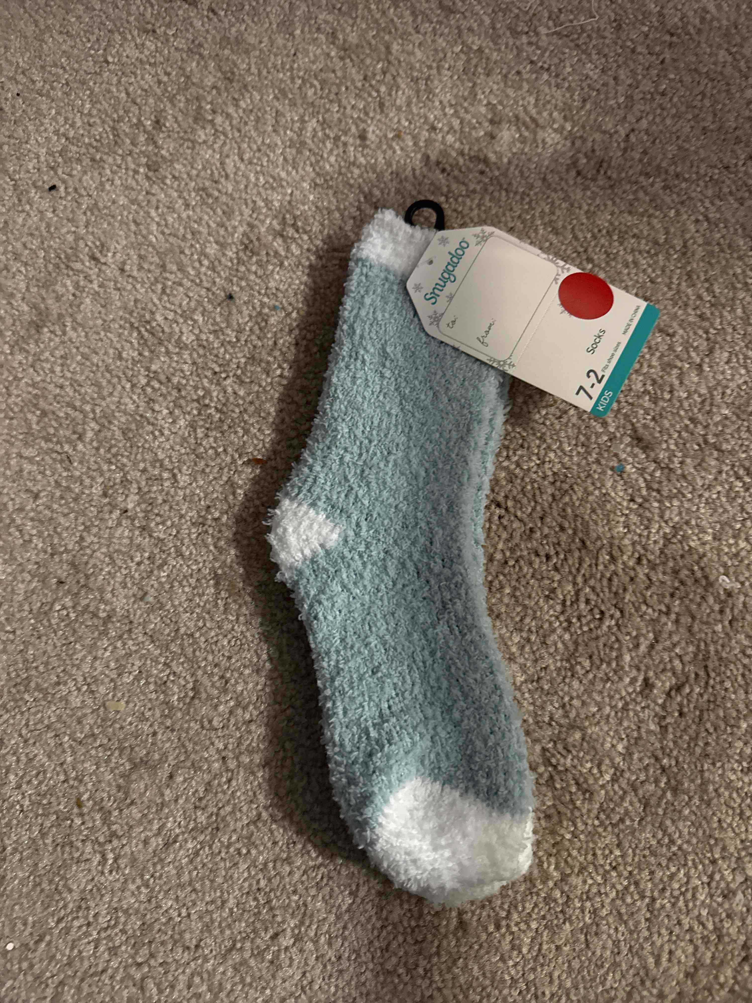 Condition photo showing New/Like New for grey kids socks size 7-2