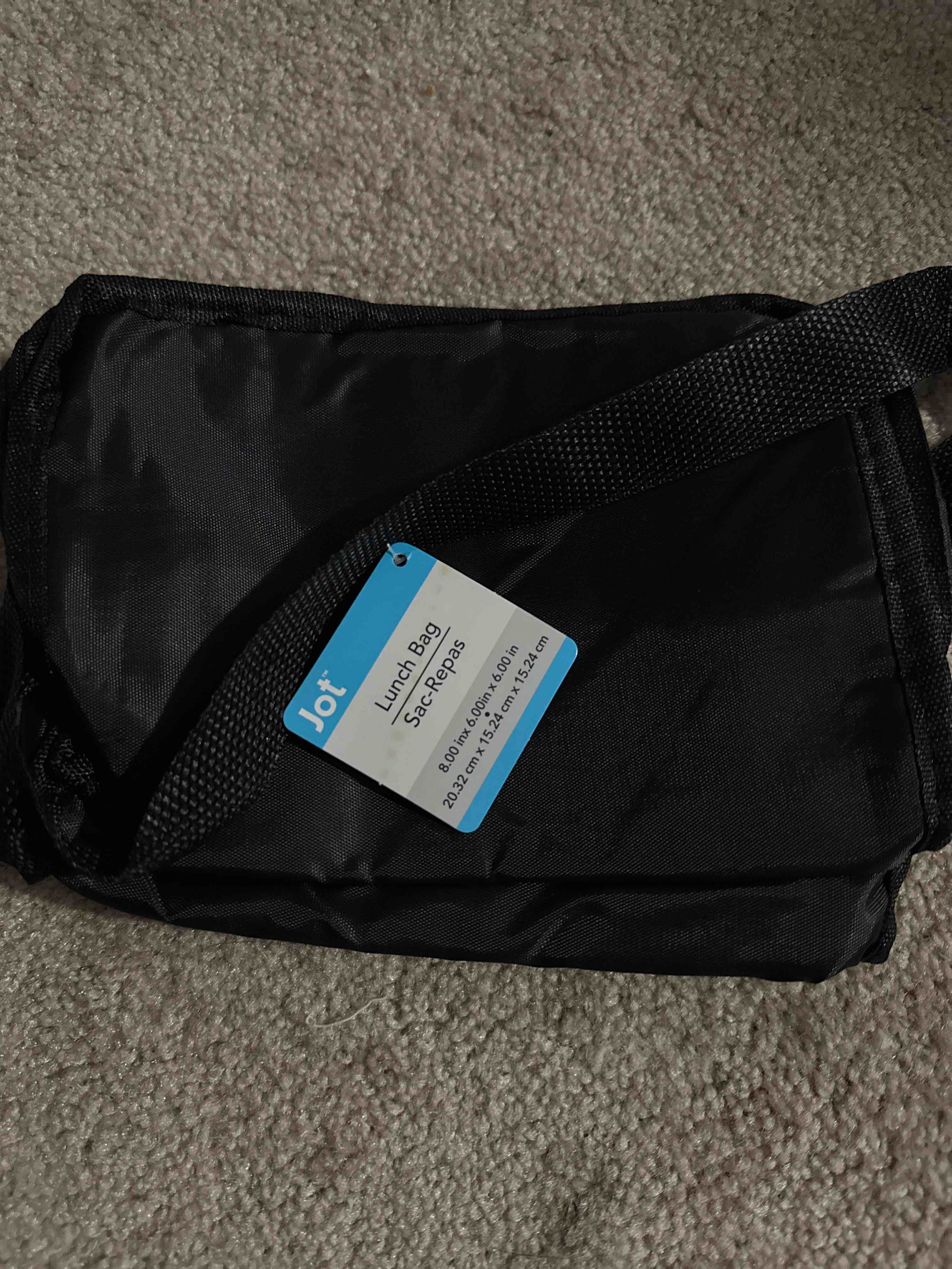 Condition photo showing New/Like New for black lunch box 8inx6inx6in