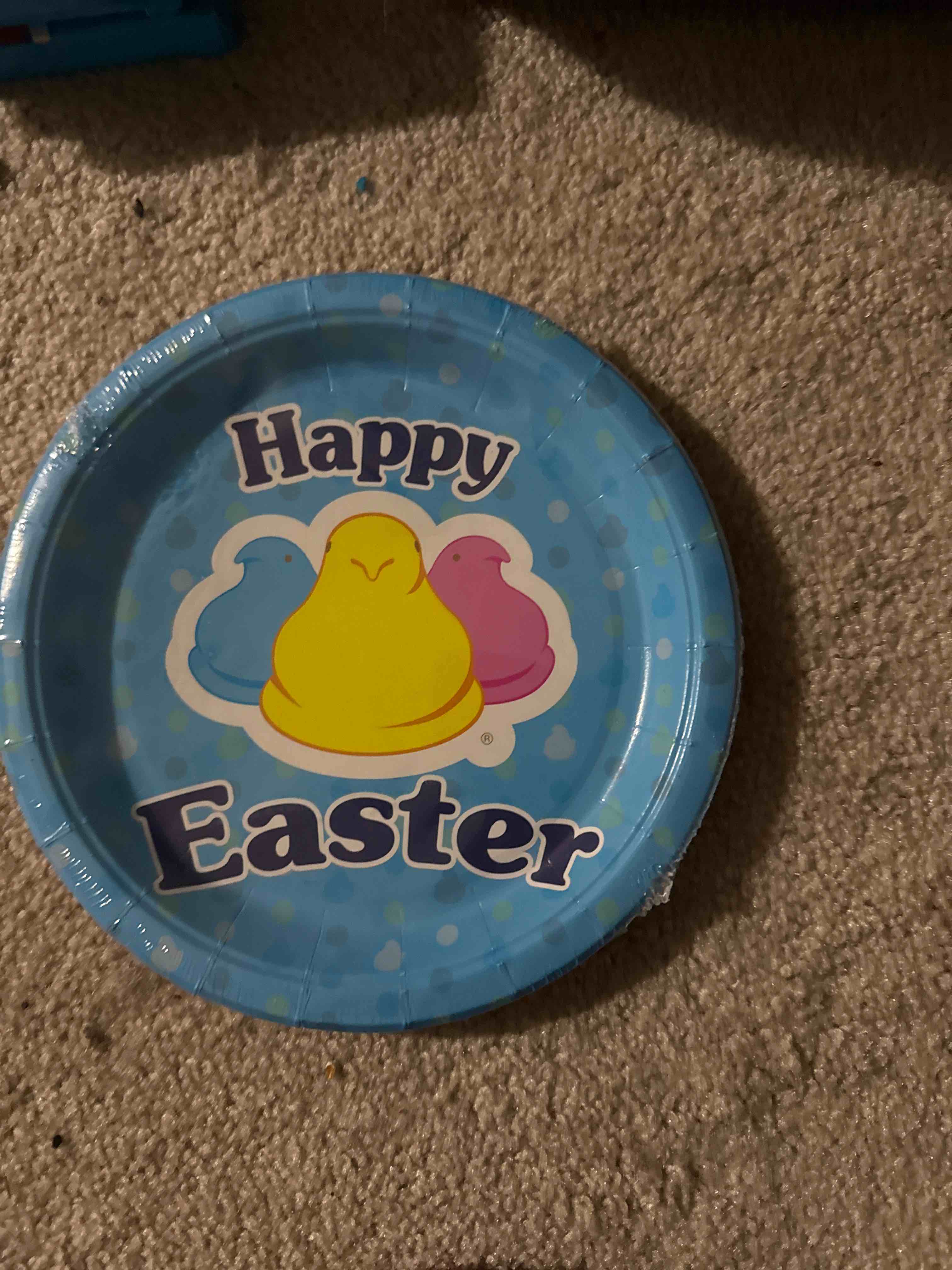 blue peeps easter plates 8ct 7” 