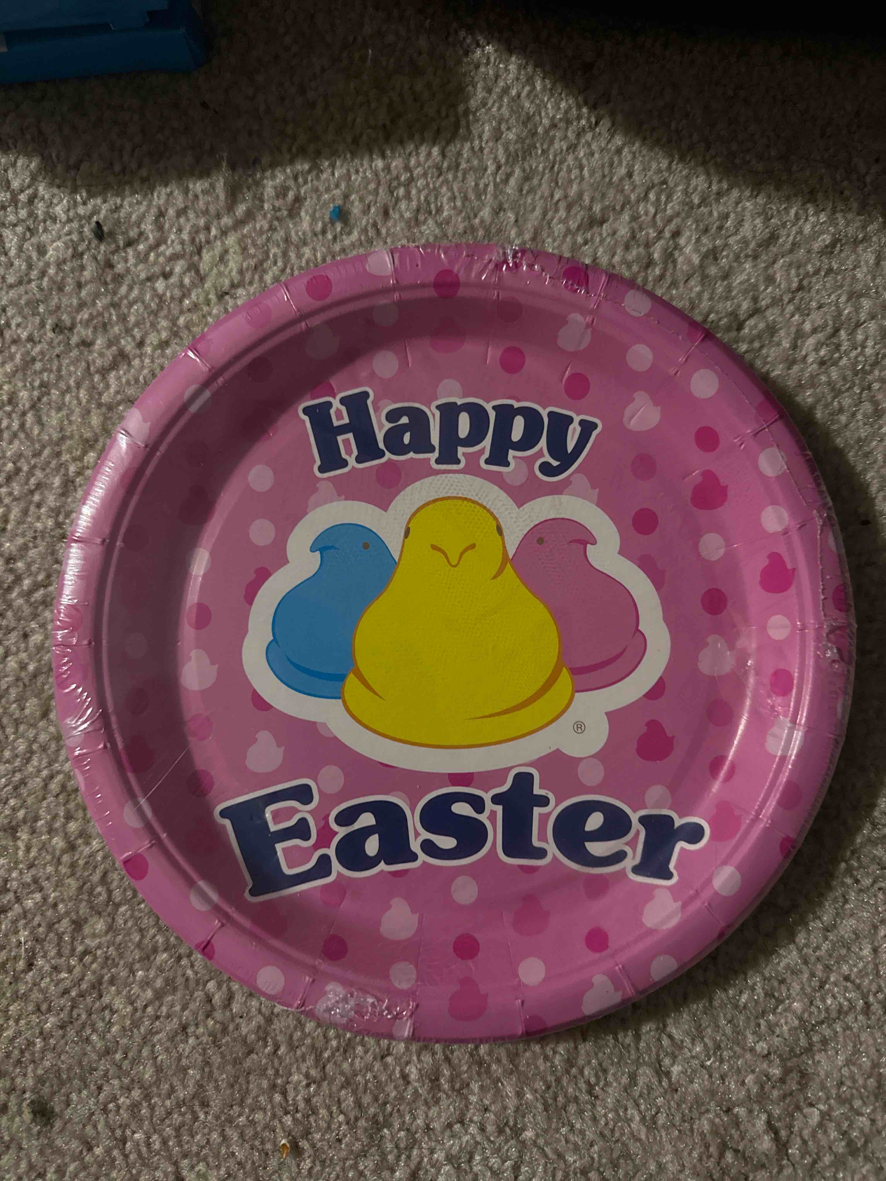 pink peeps easter plates 8ct 7”