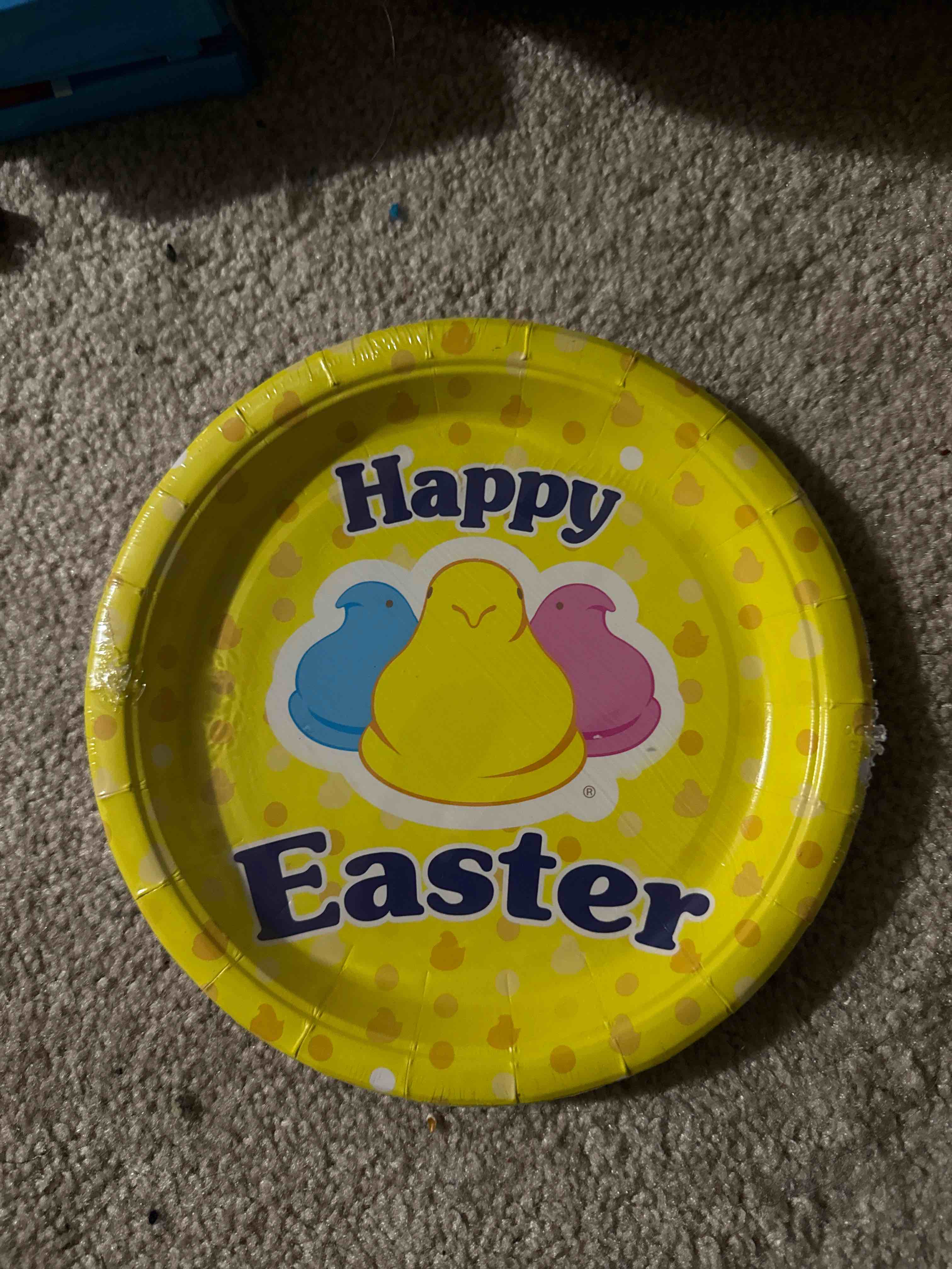 yellow Easter peep plates 8ct 7”