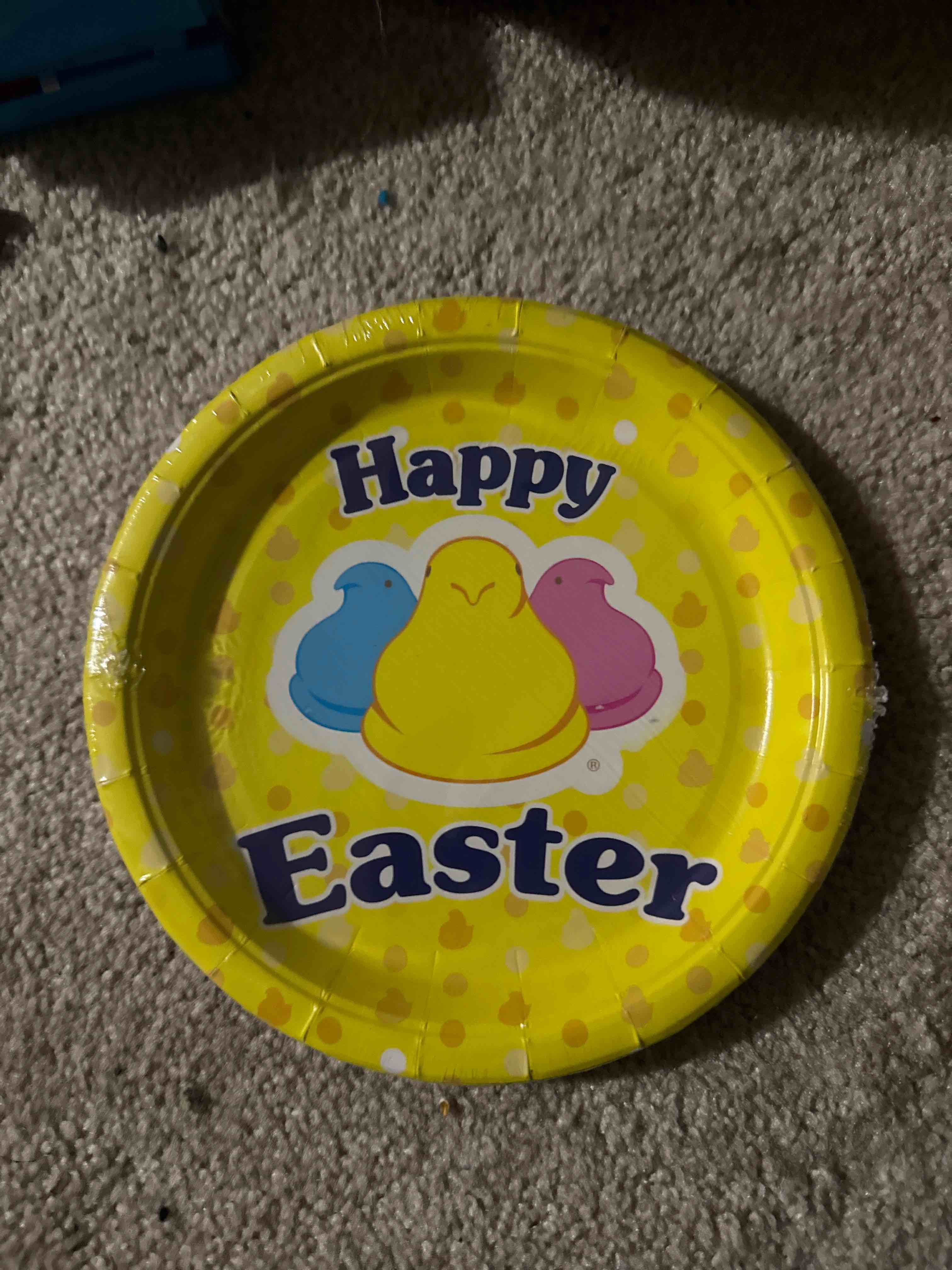 yellow easter peep plates 8ct 7”
