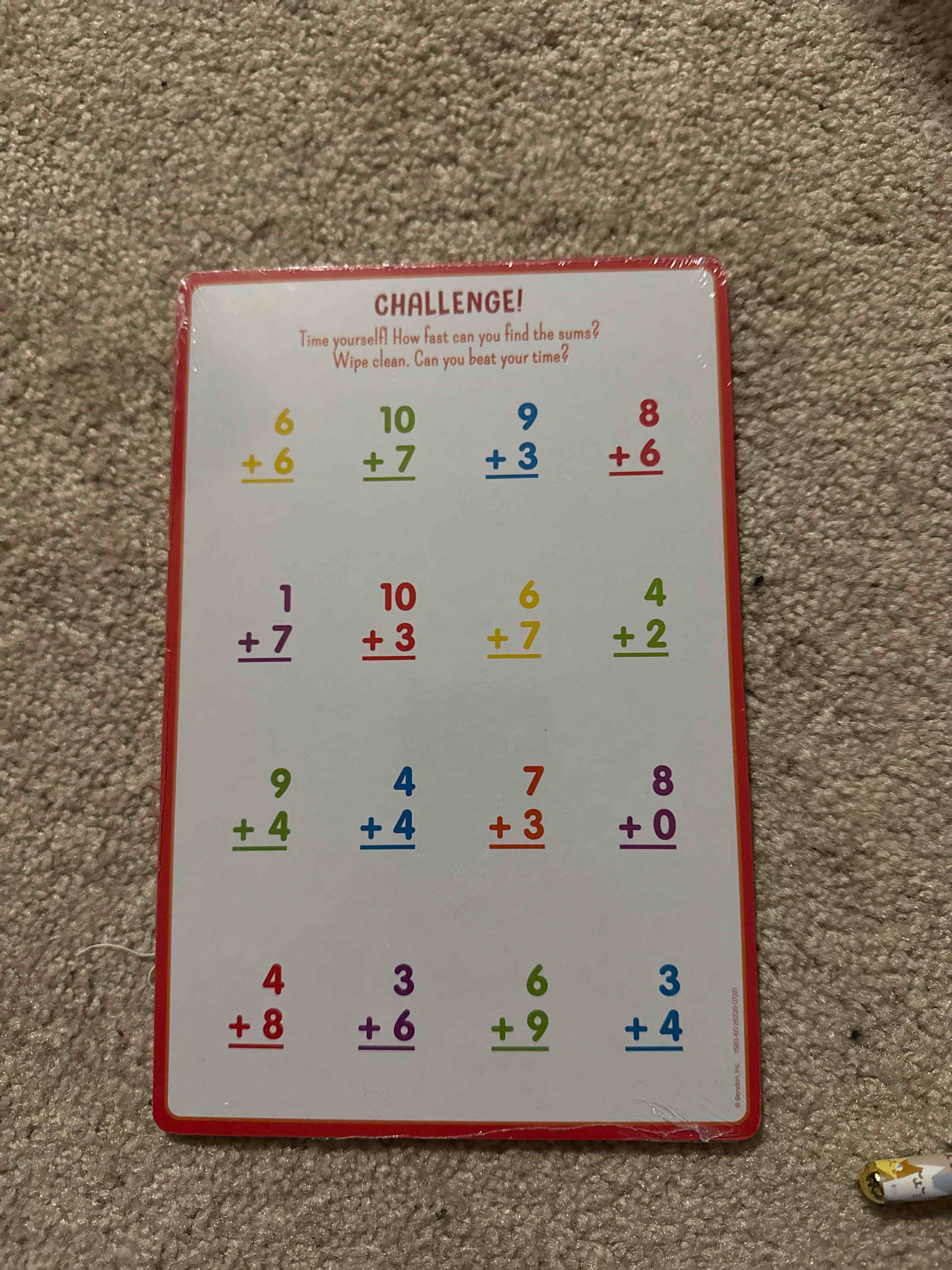 Condition photo showing New/Like New for addition wipe clean board