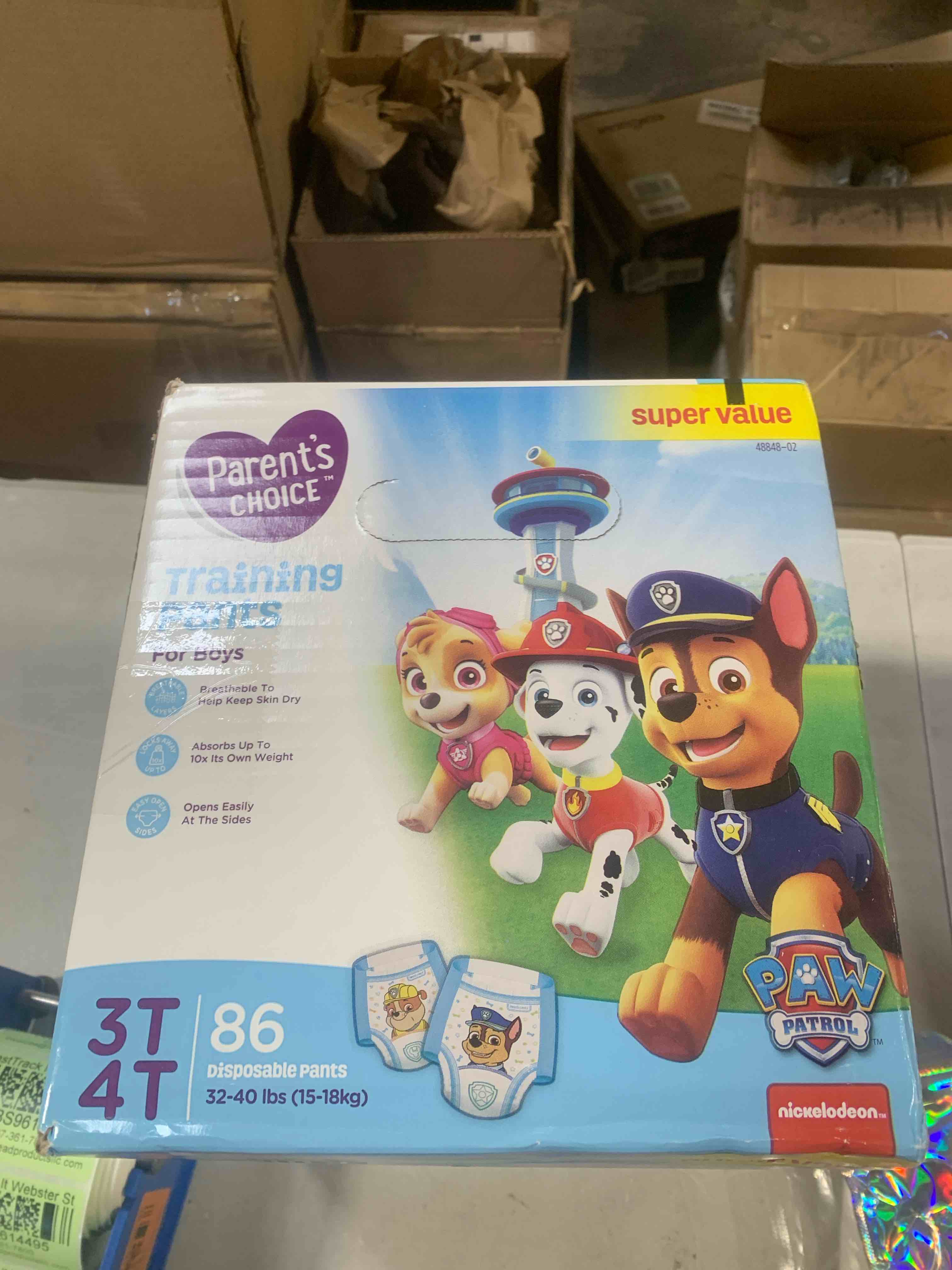 Condition photo showing New/Like New for Parent's Choice Boys Training Pants, 3T - 4T, 86 Count