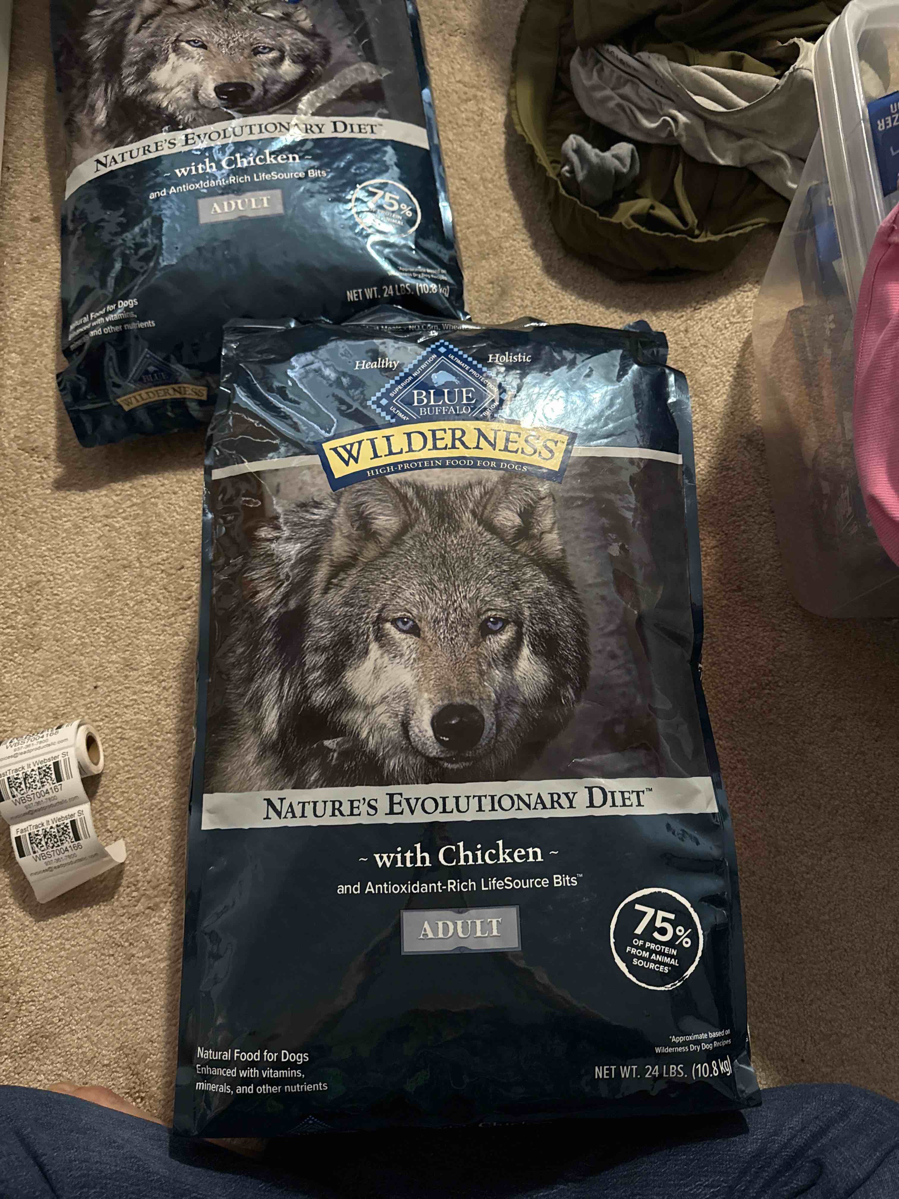 Condition photo showing New/Like New for blue wilderness with chicken 24lbs 