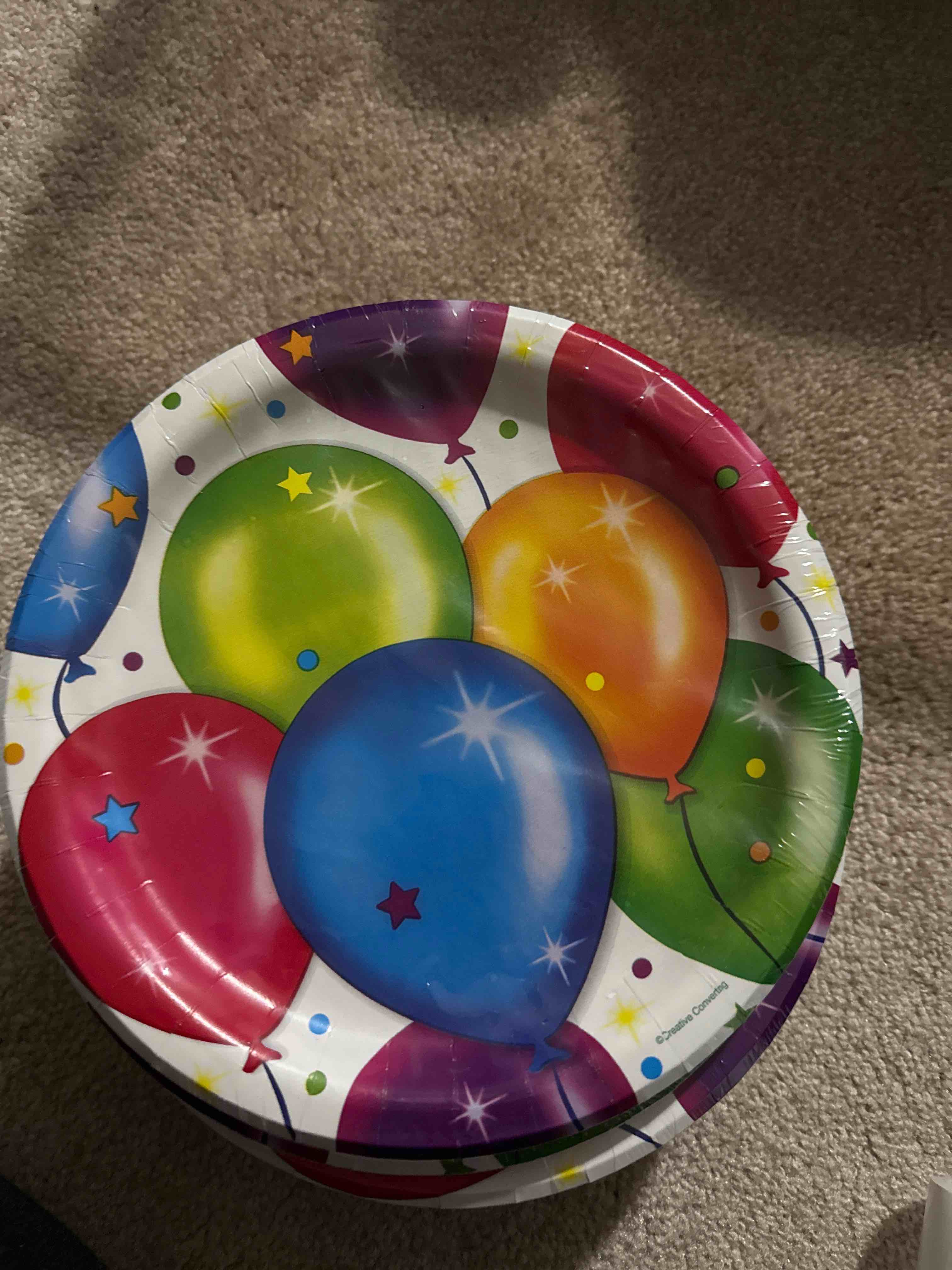 party balloon plates 