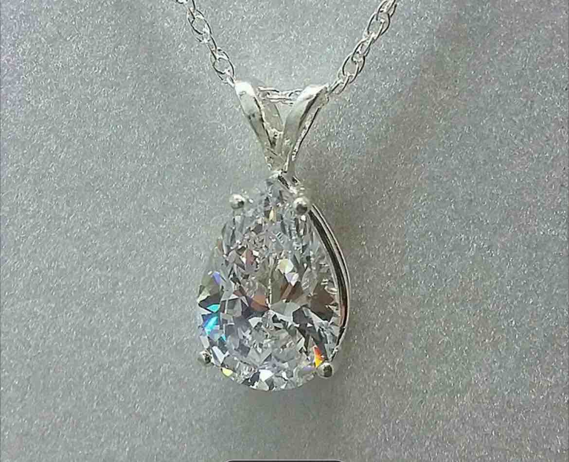 SILVER TEARDROP NECKLACE