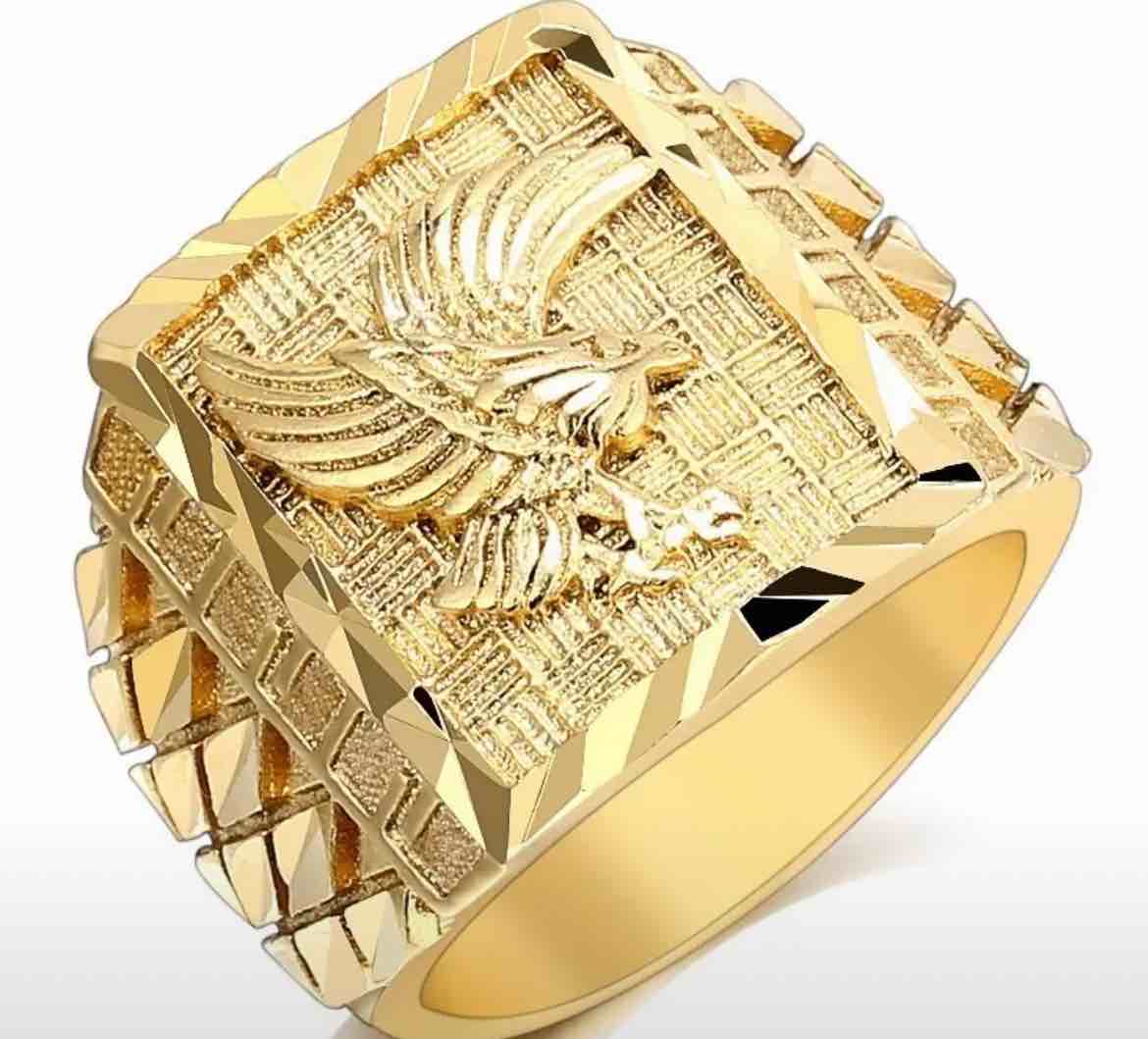 MAJESTIC GOLD EAGLE RING (Size 10)