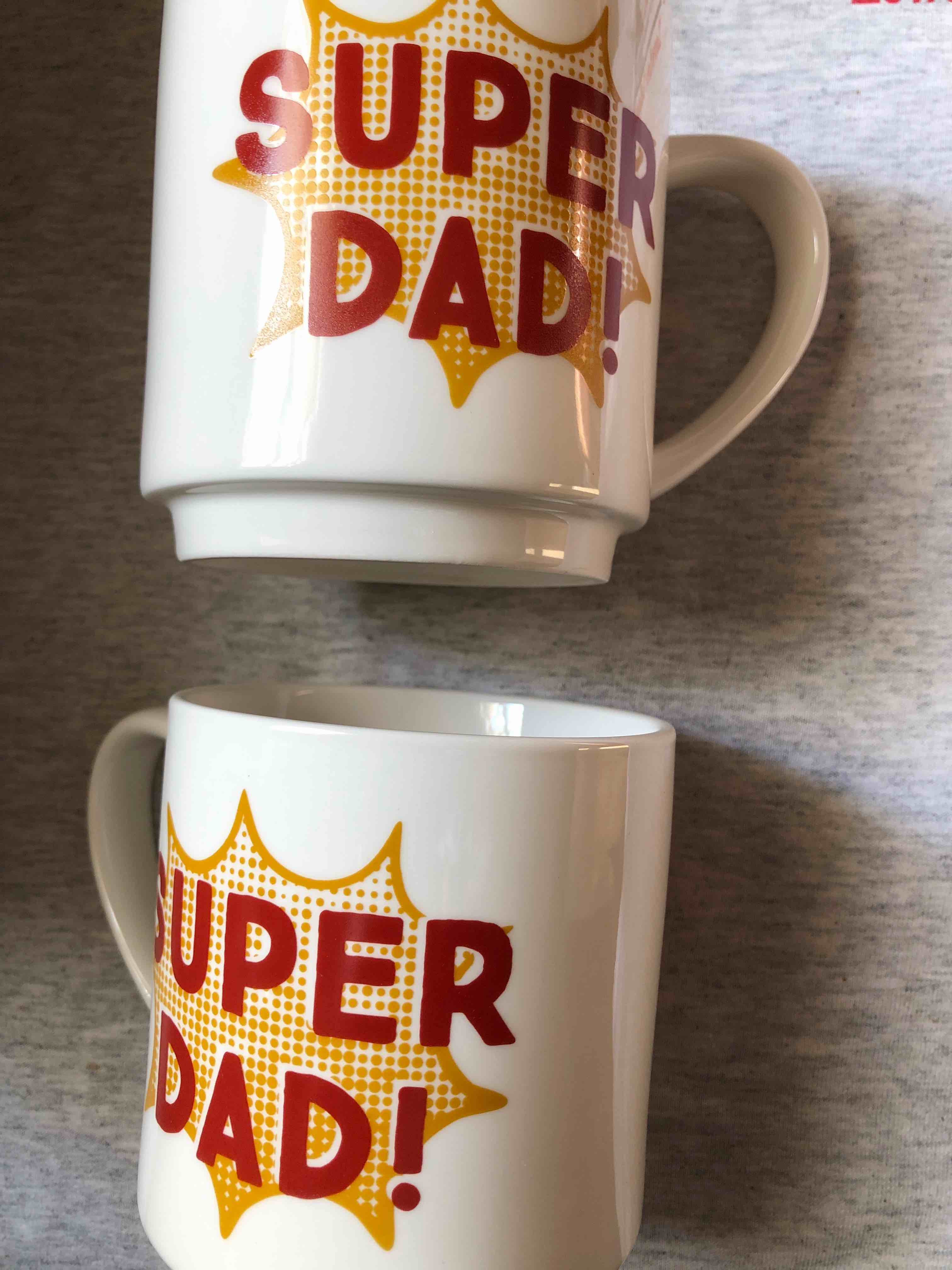 Set of 2 xl 16 oz mugs Super Dad